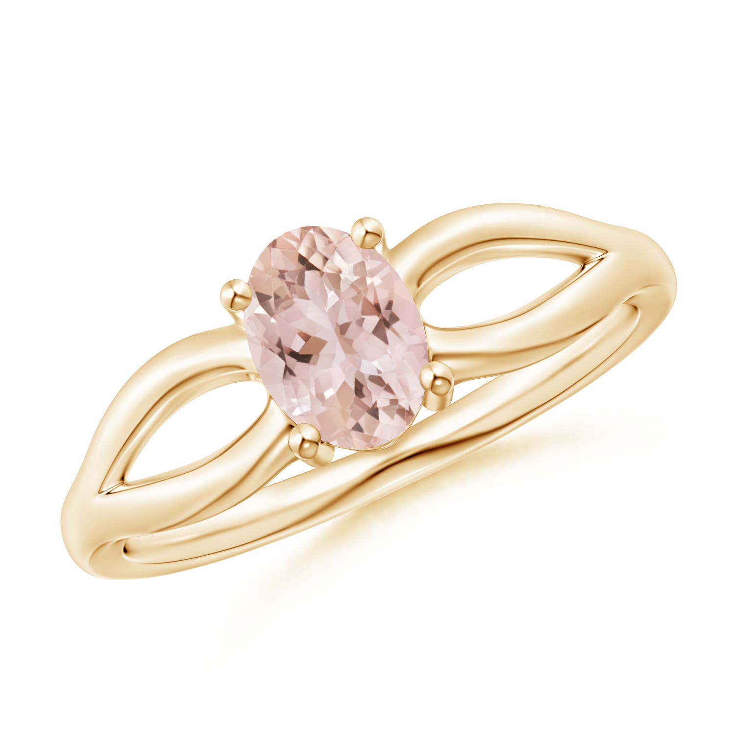 AAA - Morganite / 0.7 CT / 14 KT Yellow Gold