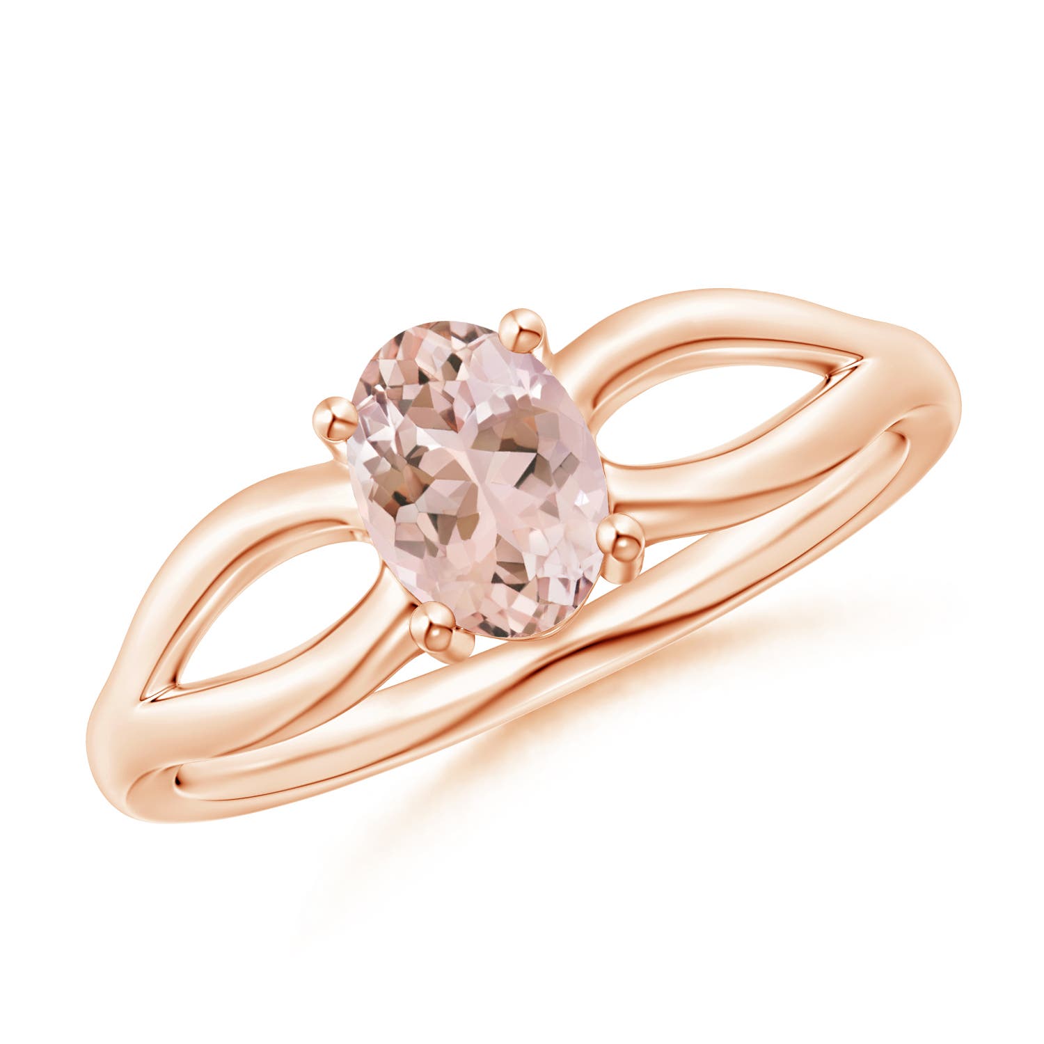 AAAA - Morganite / 0.7 CT / 14 KT Rose Gold