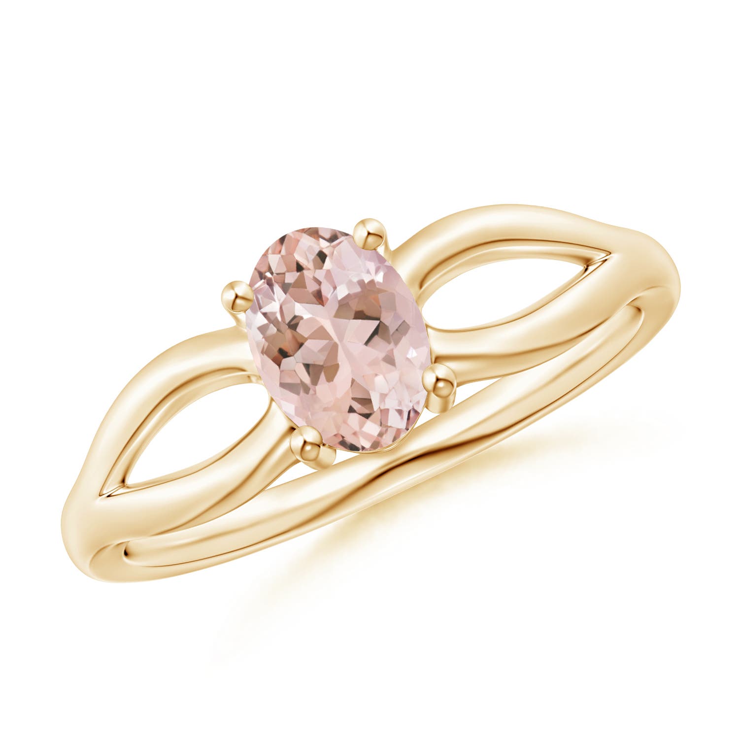 AAAA - Morganite / 0.7 CT / 14 KT Yellow Gold