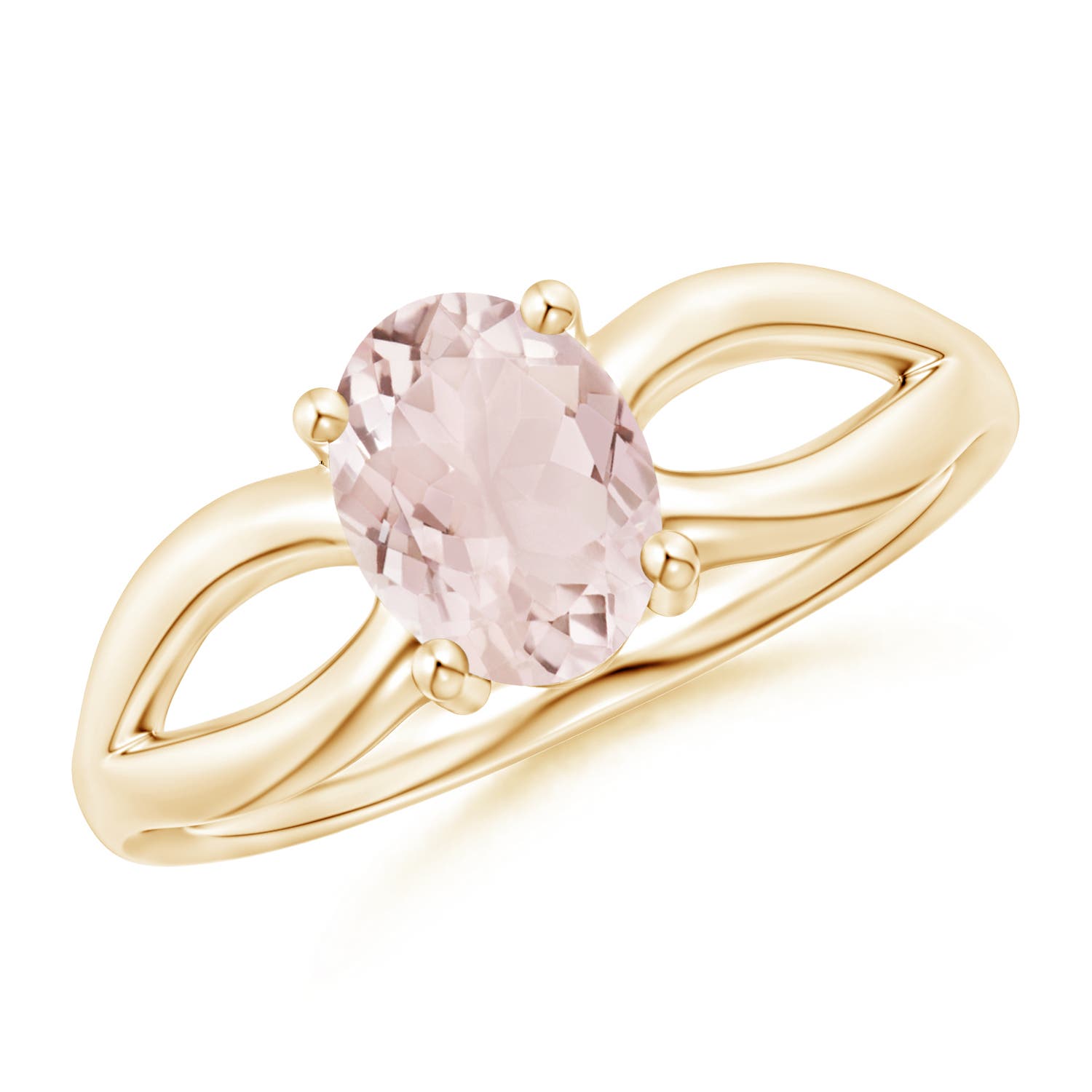 A - Morganite / 1.1 CT / 14 KT Yellow Gold