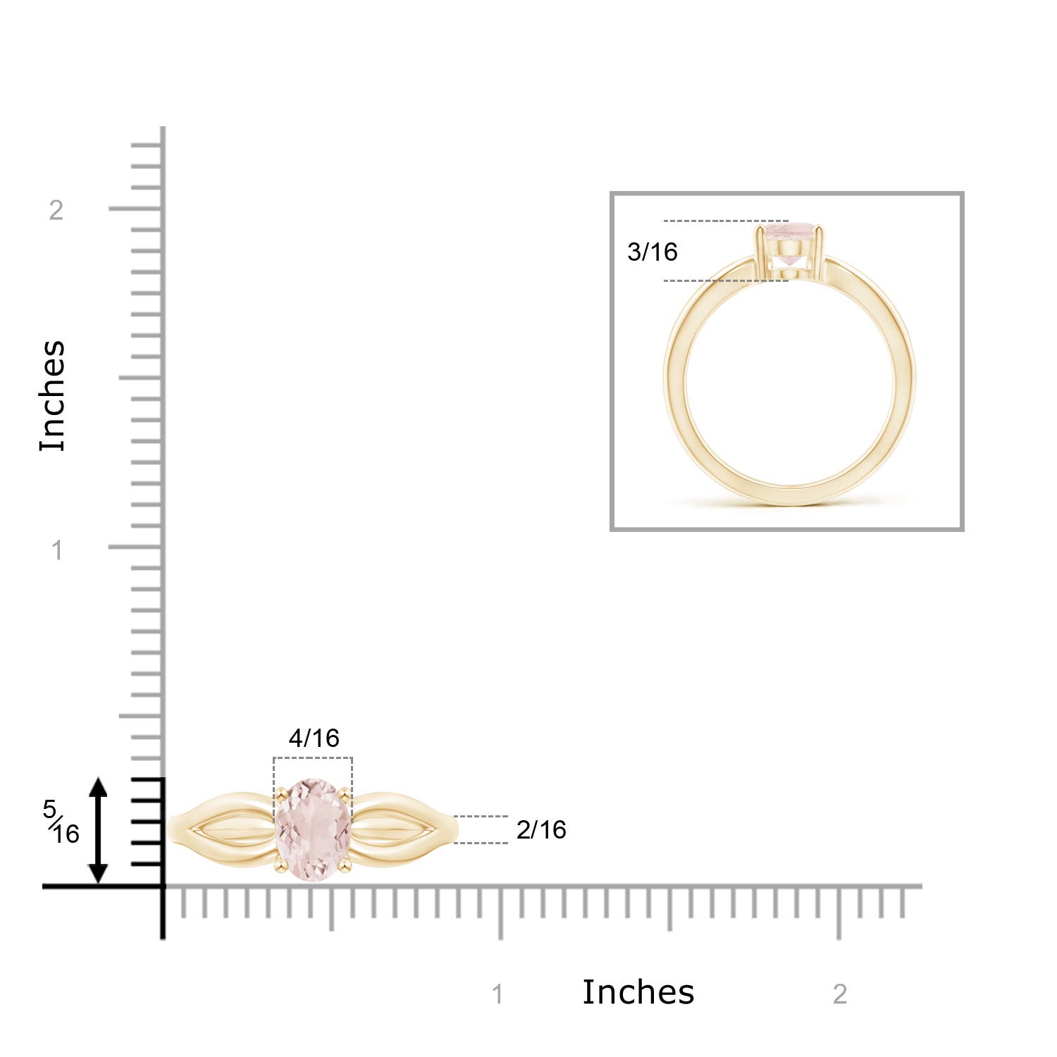 A - Morganite / 1.1 CT / 14 KT Yellow Gold