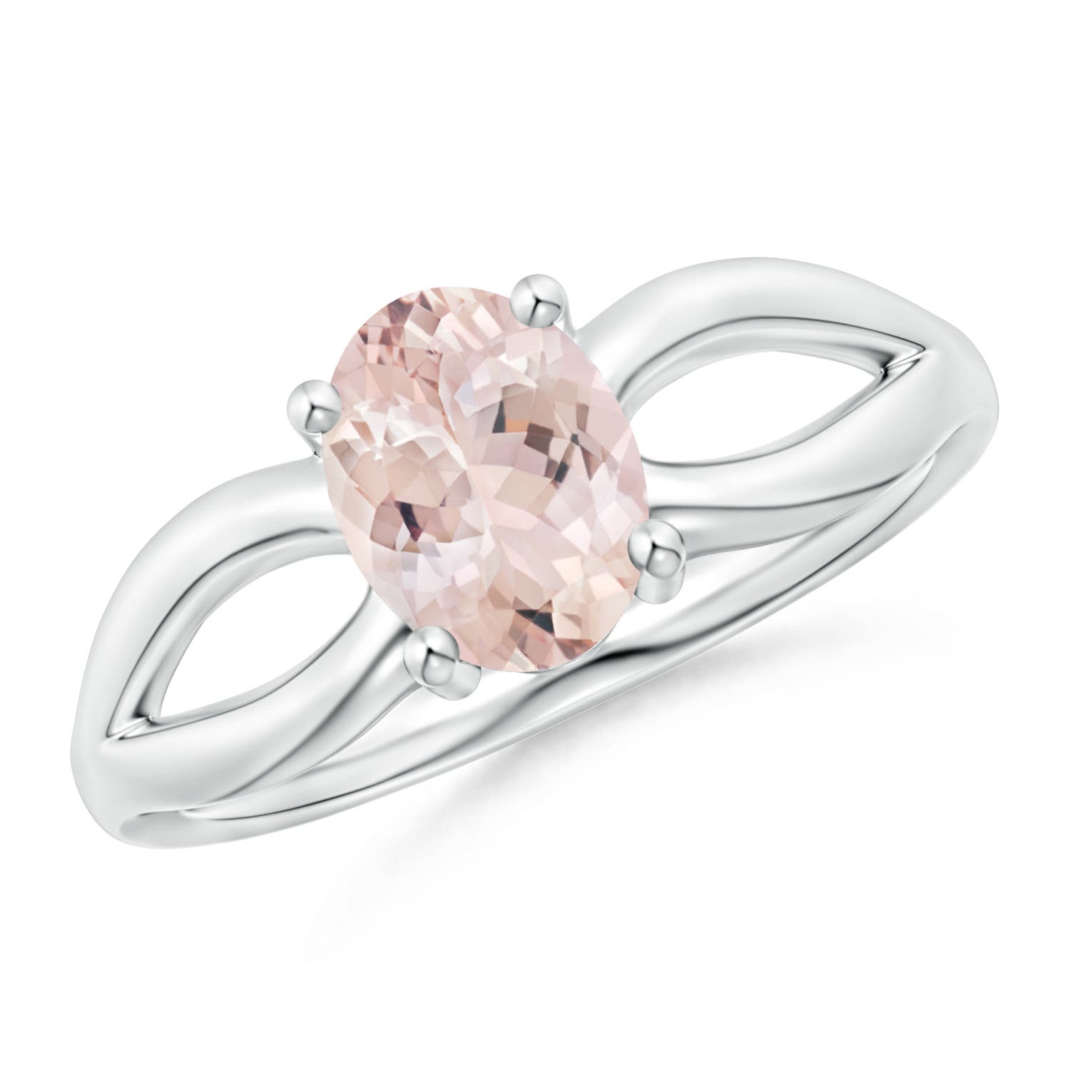 AA - Morganite / 1.1 CT / 14 KT White Gold