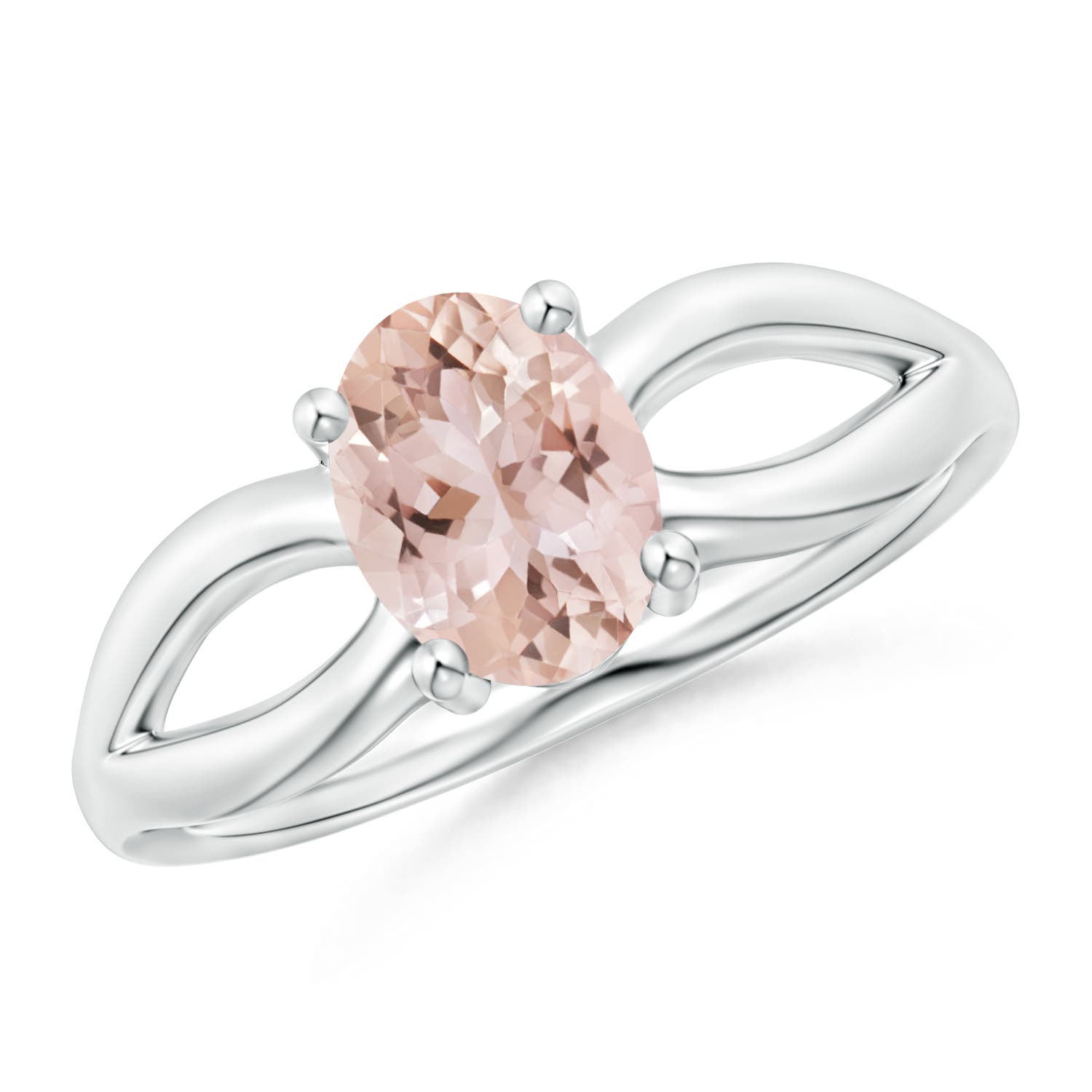 AAA - Morganite / 1.1 CT / 14 KT White Gold