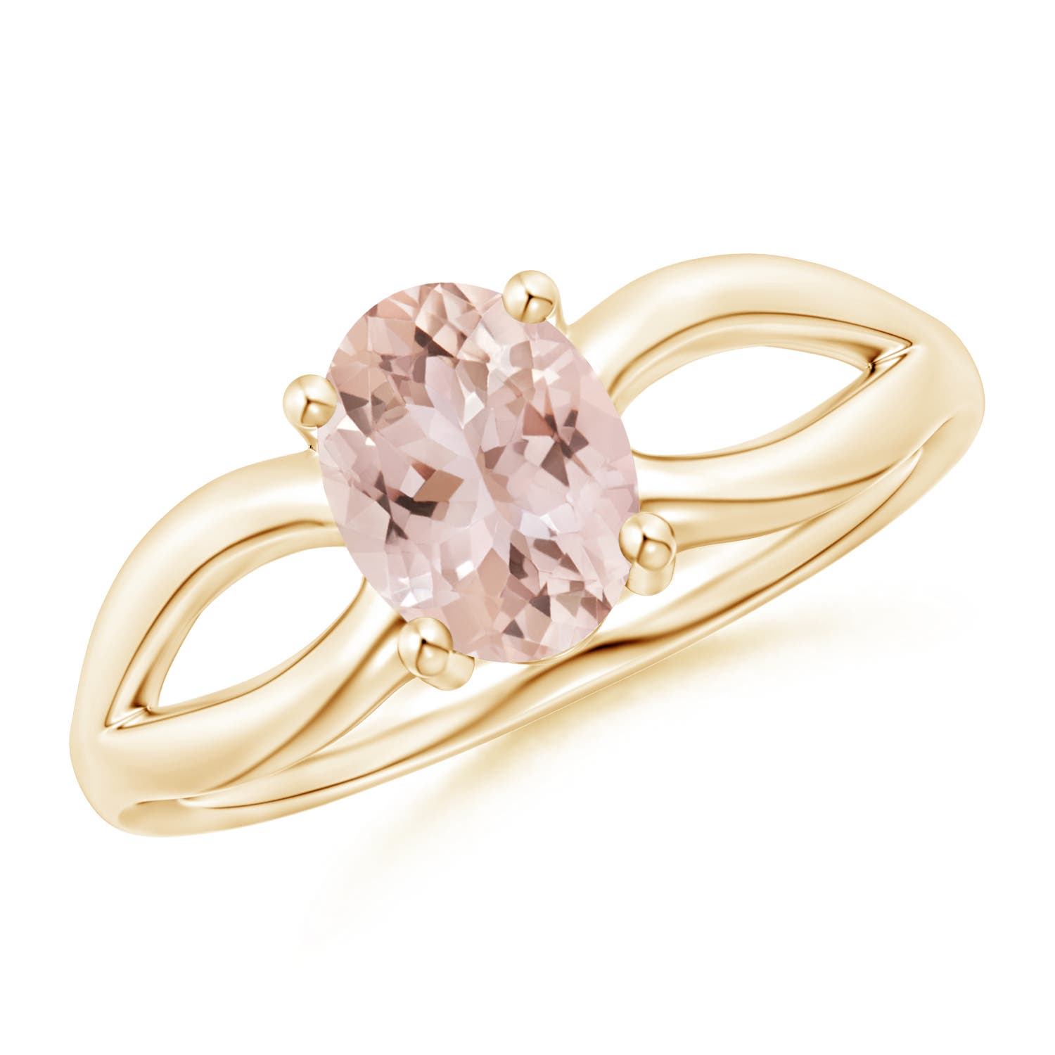 AAA - Morganite / 1.1 CT / 14 KT Yellow Gold