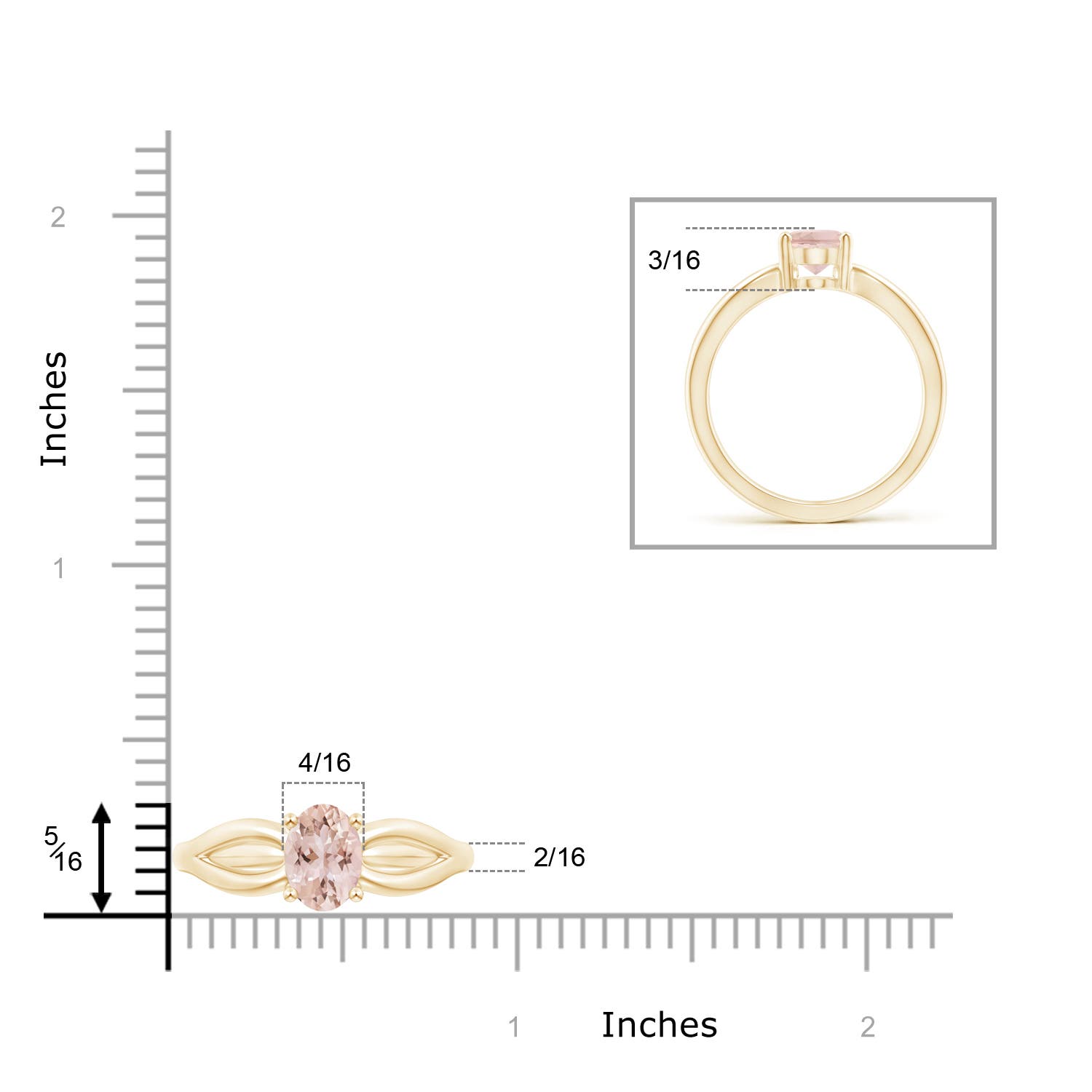 AAA - Morganite / 1.1 CT / 14 KT Yellow Gold