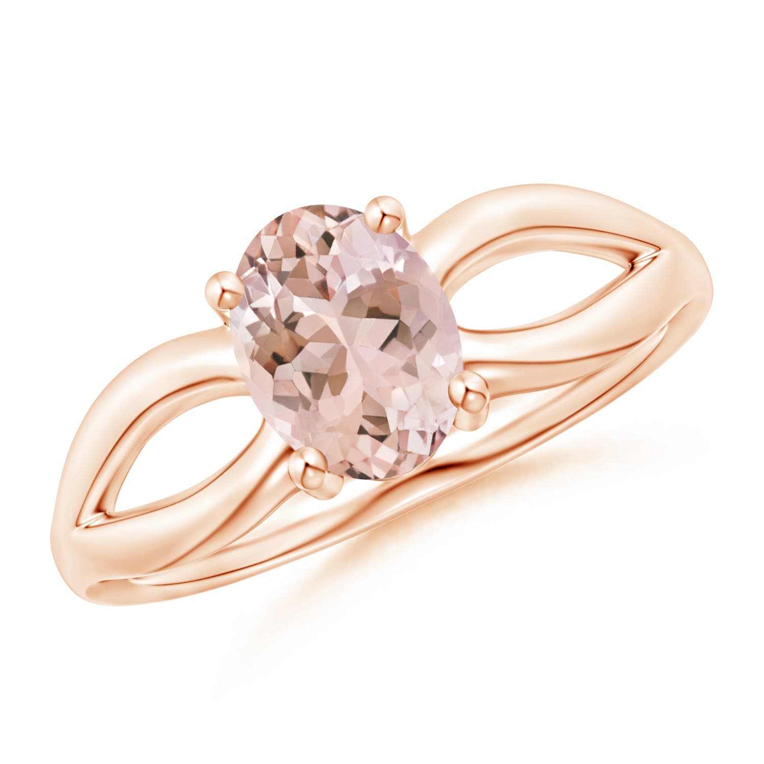 AAAA - Morganite / 1.1 CT / 14 KT Rose Gold