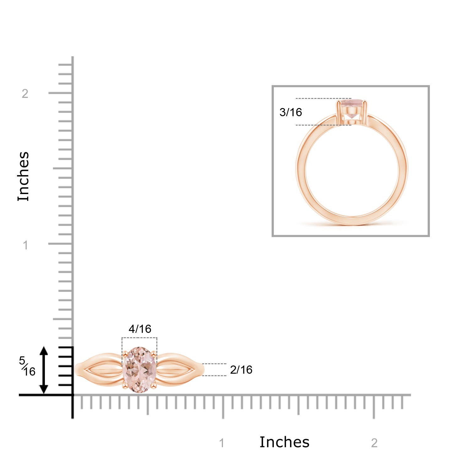 AAAA - Morganite / 1.1 CT / 14 KT Rose Gold