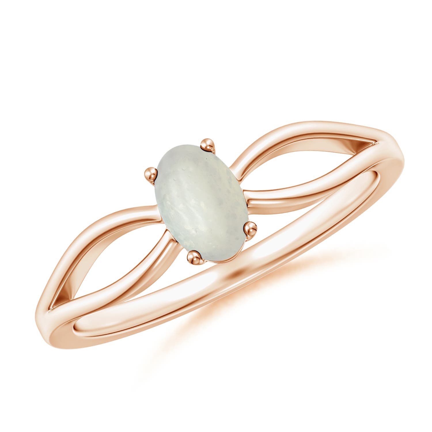 A - Moonstone / 0.37 CT / 14 KT Rose Gold