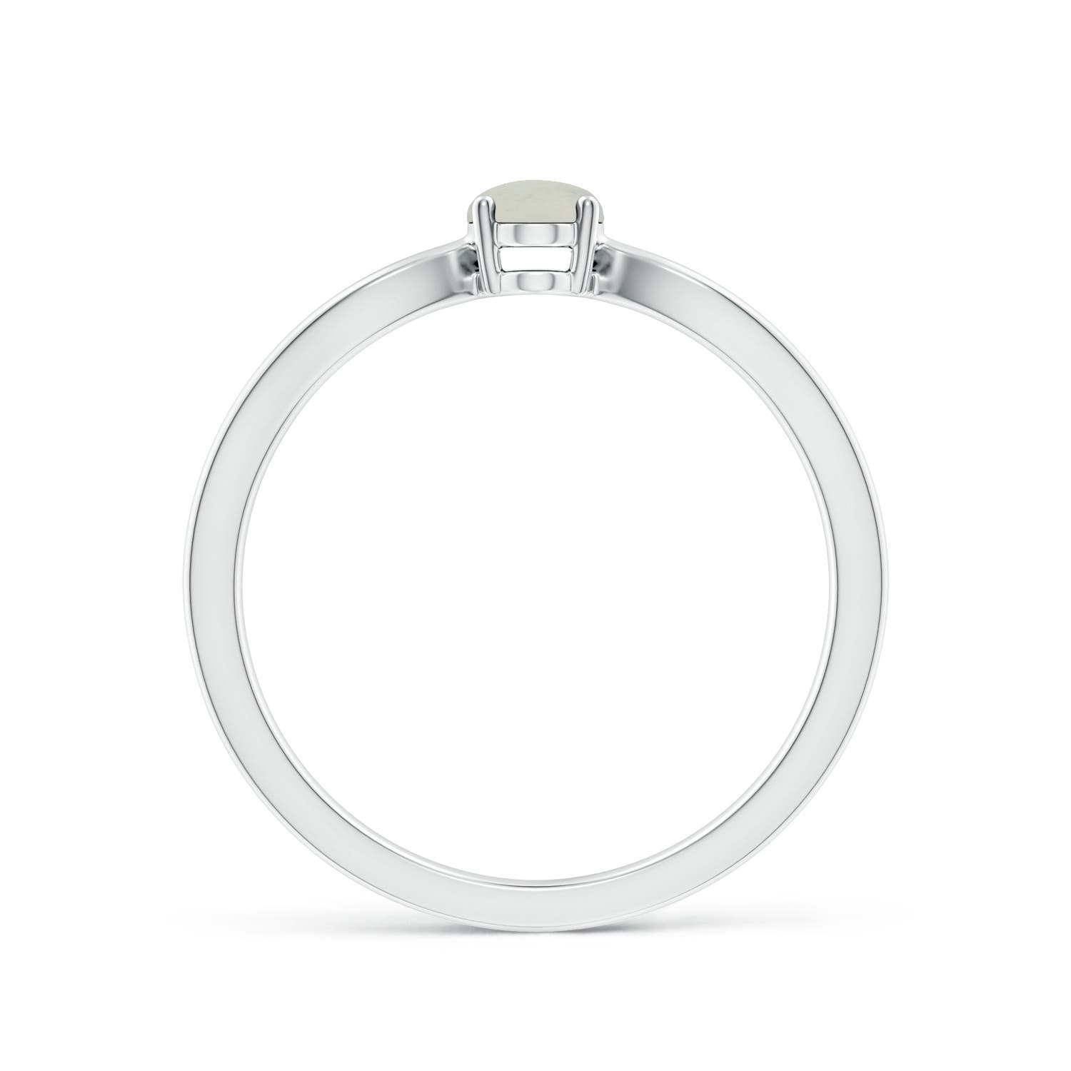 A - Moonstone / 0.37 CT / 14 KT White Gold