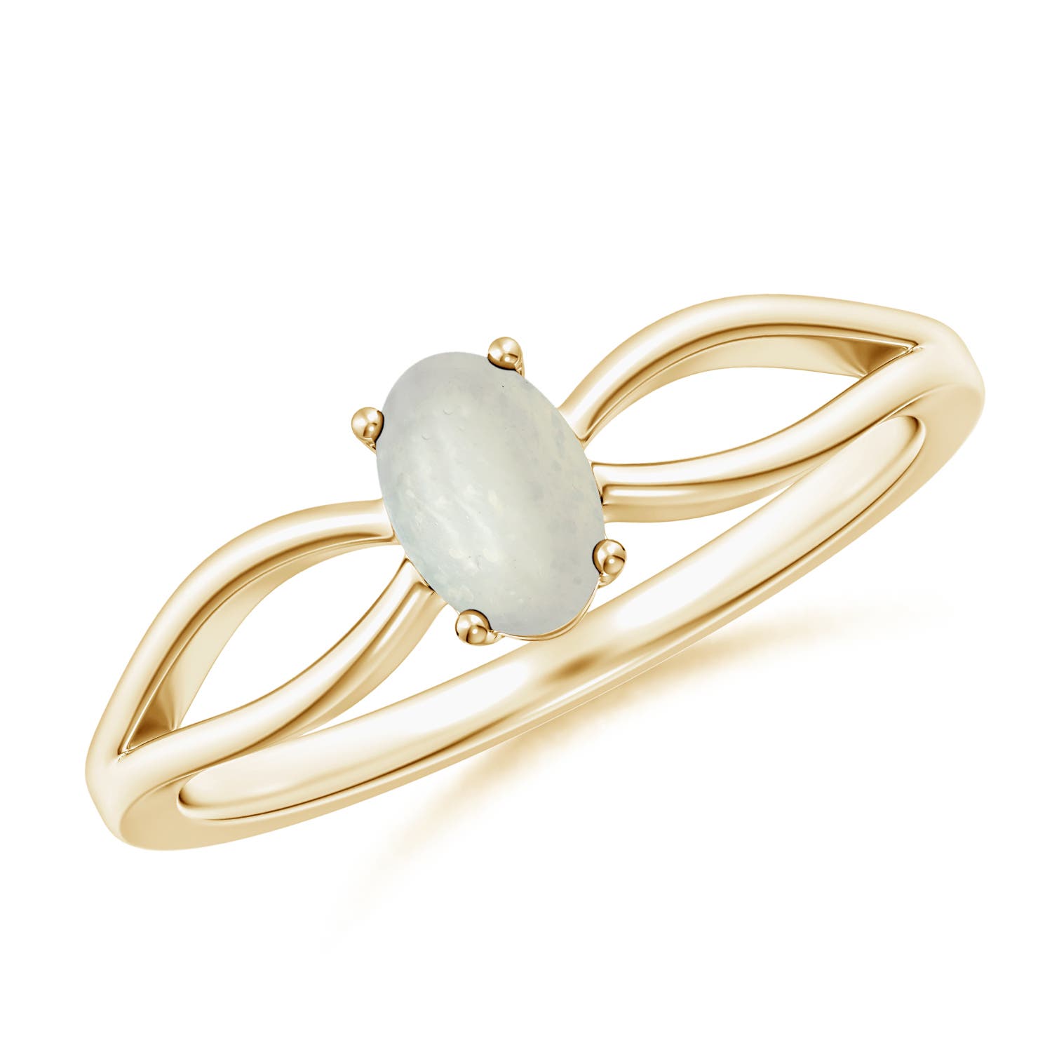 A - Moonstone / 0.37 CT / 14 KT Yellow Gold