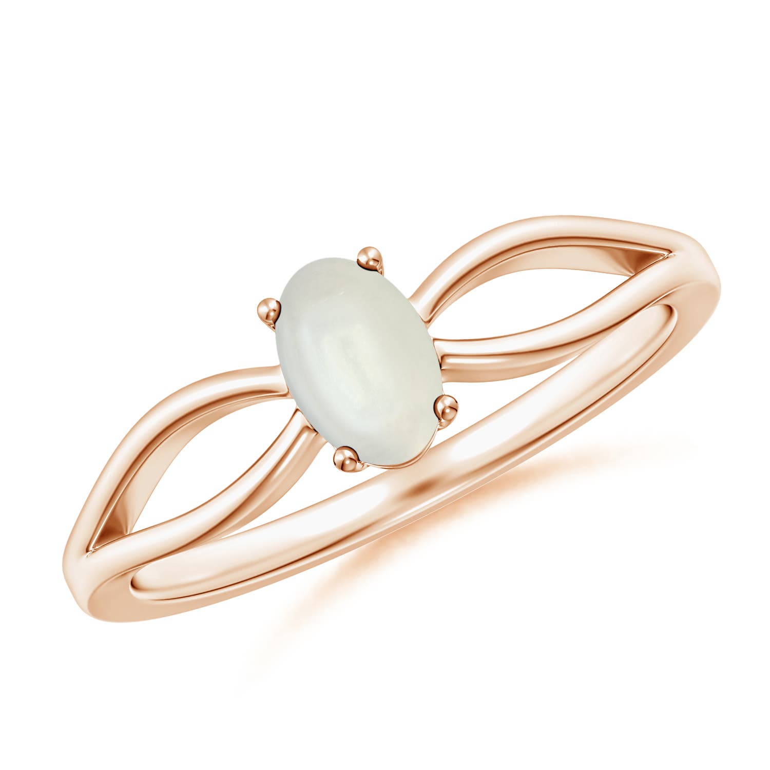 AAAA - Moonstone / 0.37 CT / 14 KT Rose Gold