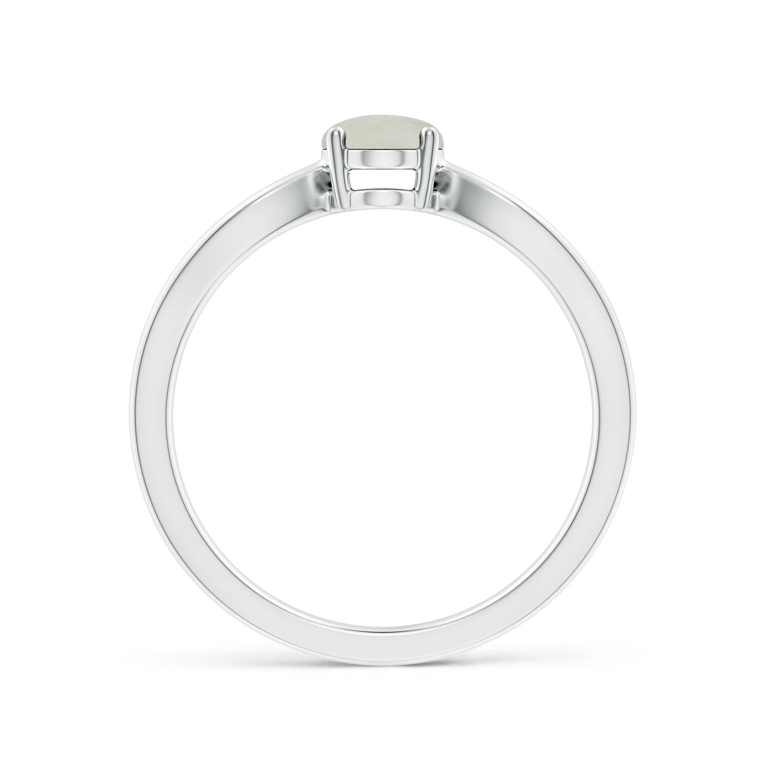 A - Moonstone / 0.68 CT / 14 KT White Gold