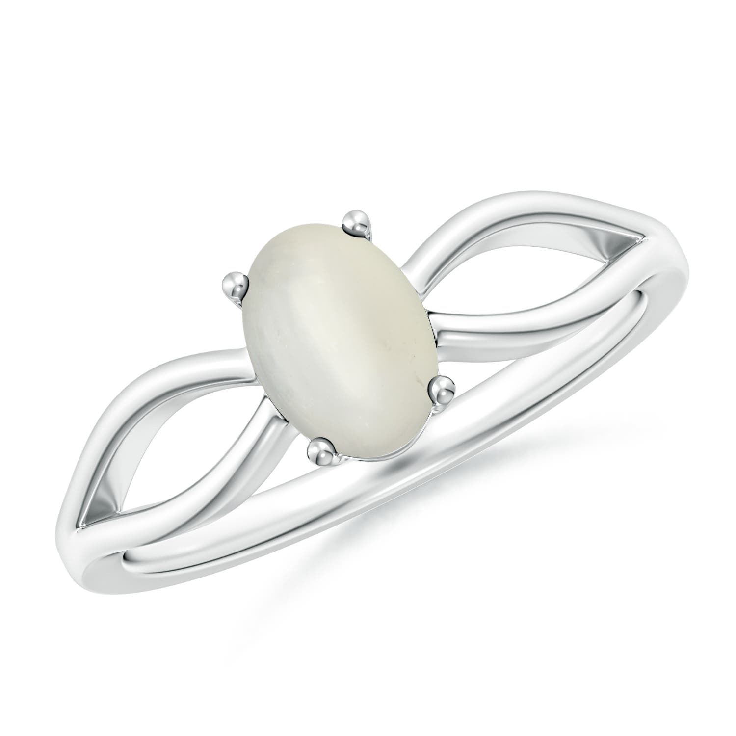 AAA - Moonstone / 0.68 CT / 14 KT White Gold