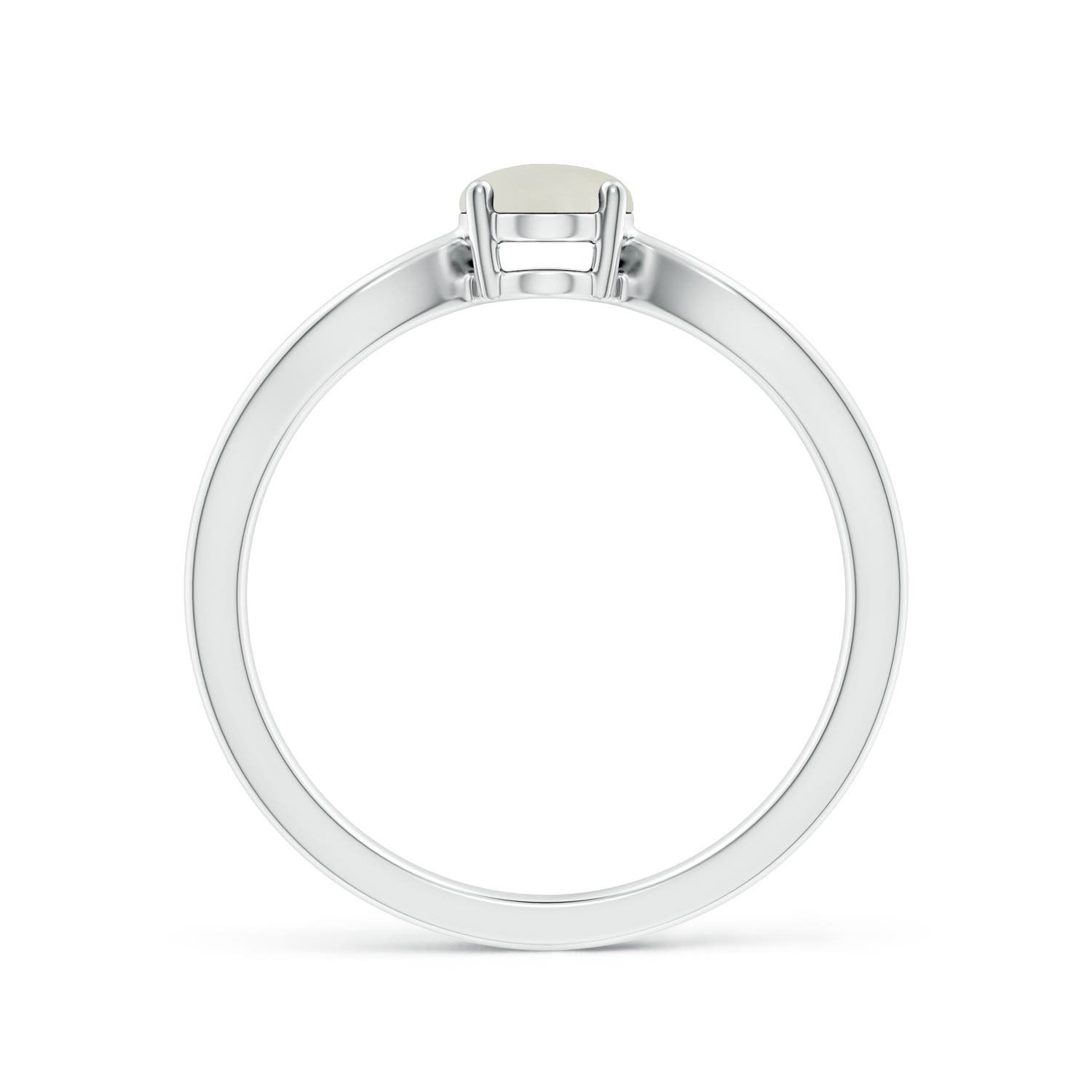 AAAA - Moonstone / 0.68 CT / 14 KT White Gold