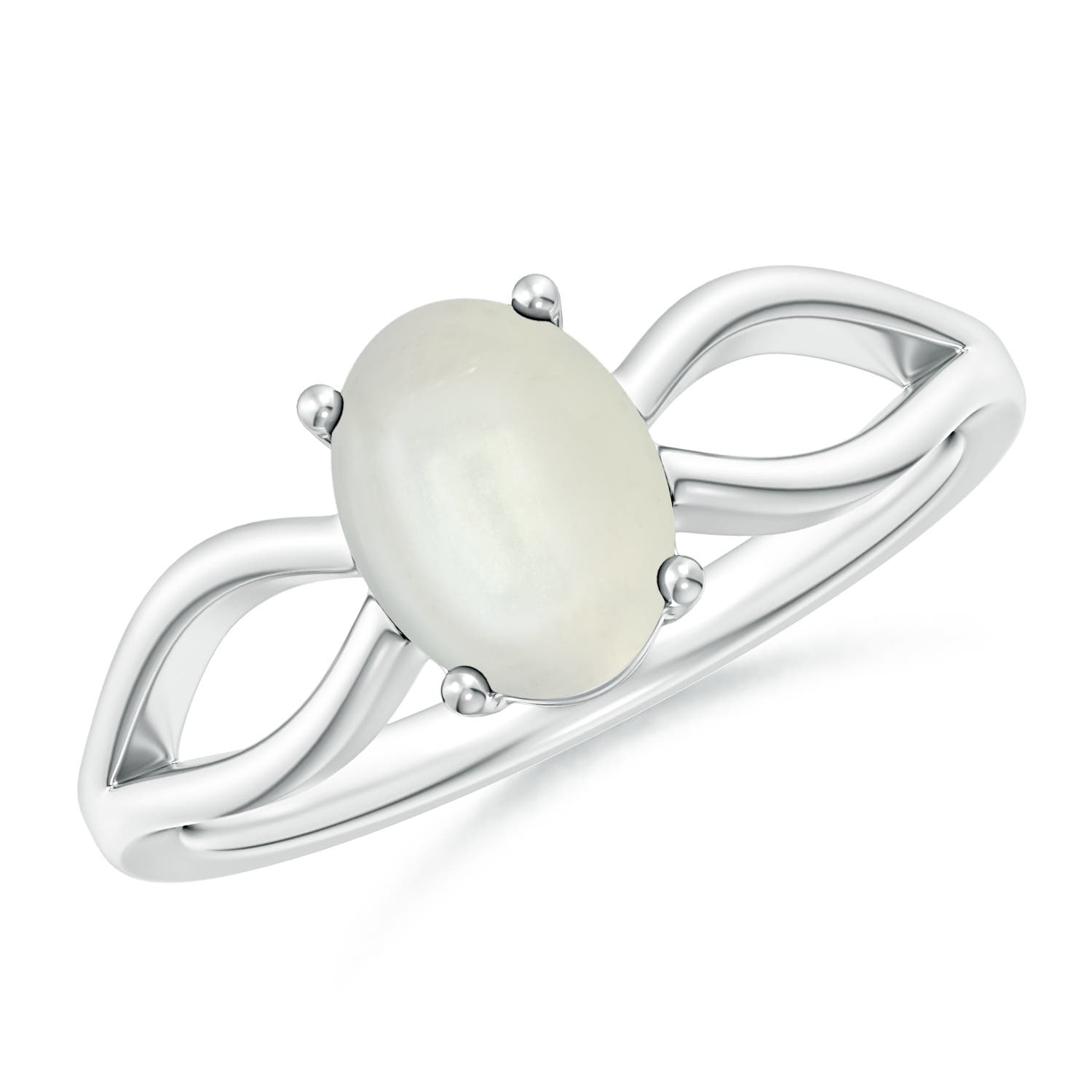 AAAA - Moonstone / 1.1 CT / 14 KT White Gold