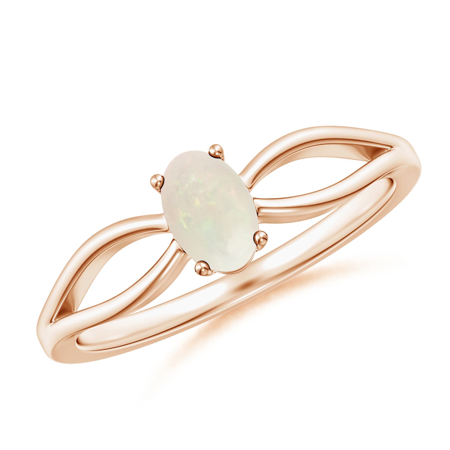 A - Opal / 0.28 CT / 14 KT Rose Gold