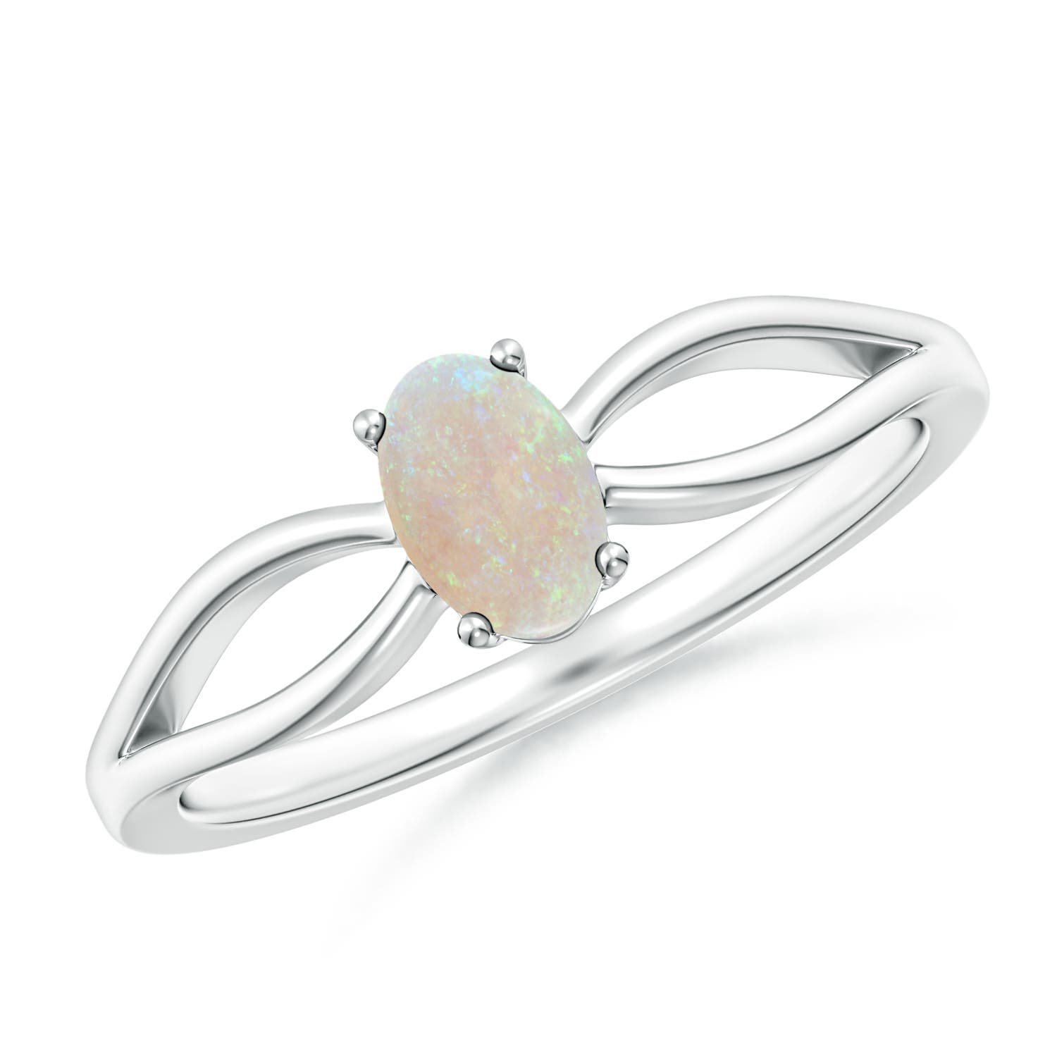 AA - Opal / 0.28 CT / 14 KT White Gold