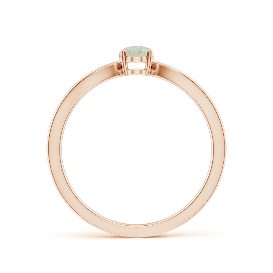 6x4mm AAA Prong-Set Solitaire Opal Split Shank Ring in Rose Gold side-1
