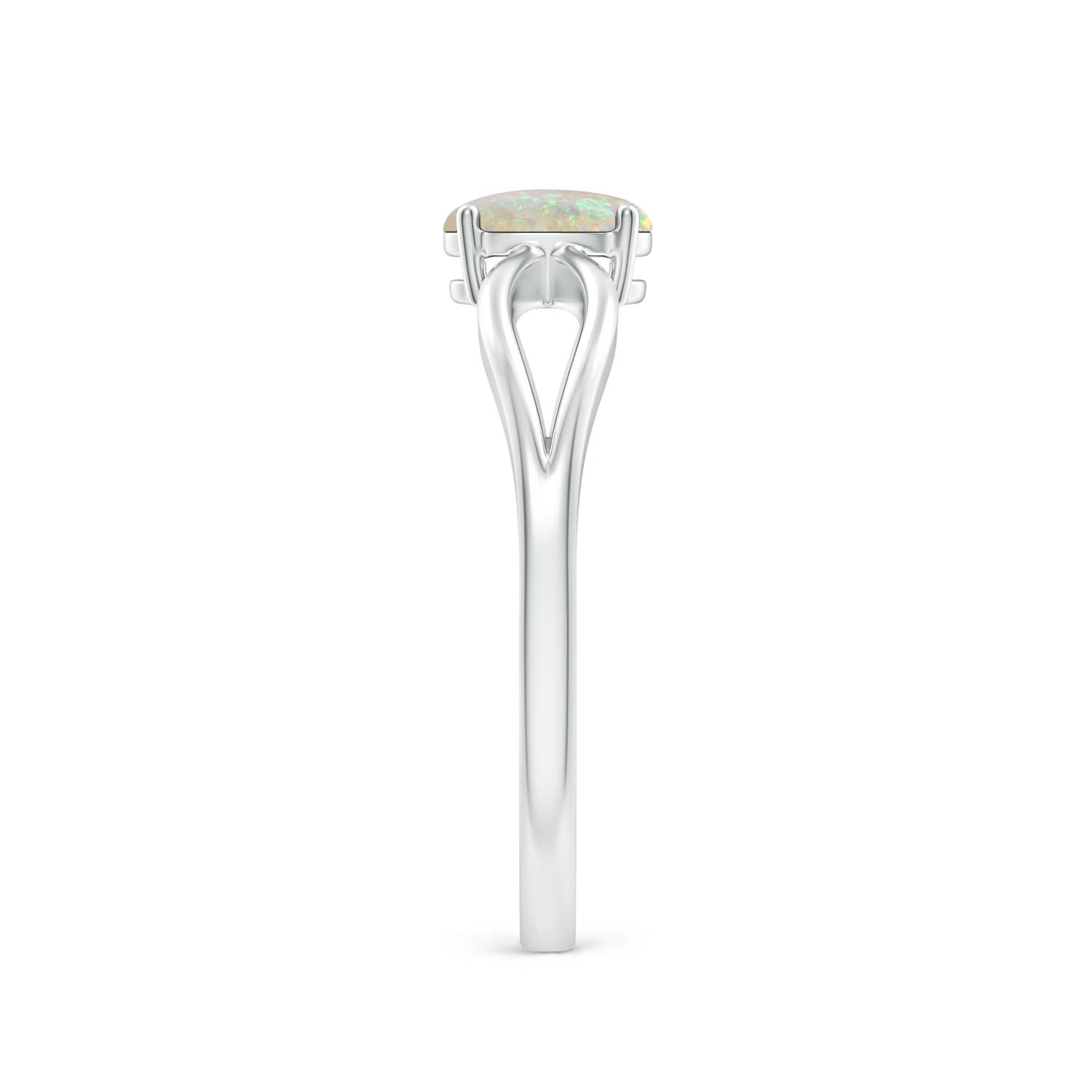 AAA - Opal / 0.28 CT / 14 KT White Gold