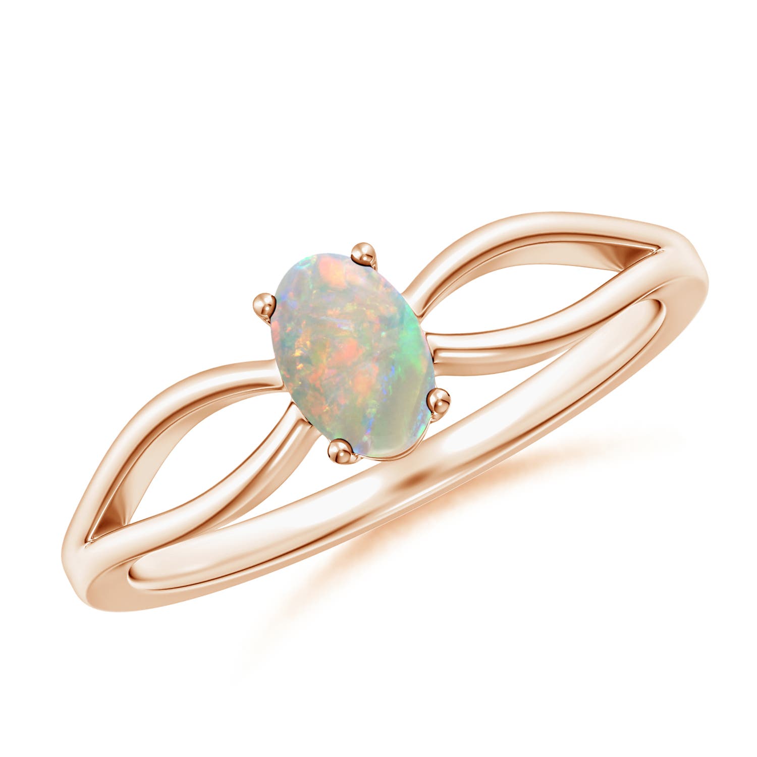 AAAA - Opal / 0.28 CT / 14 KT Rose Gold