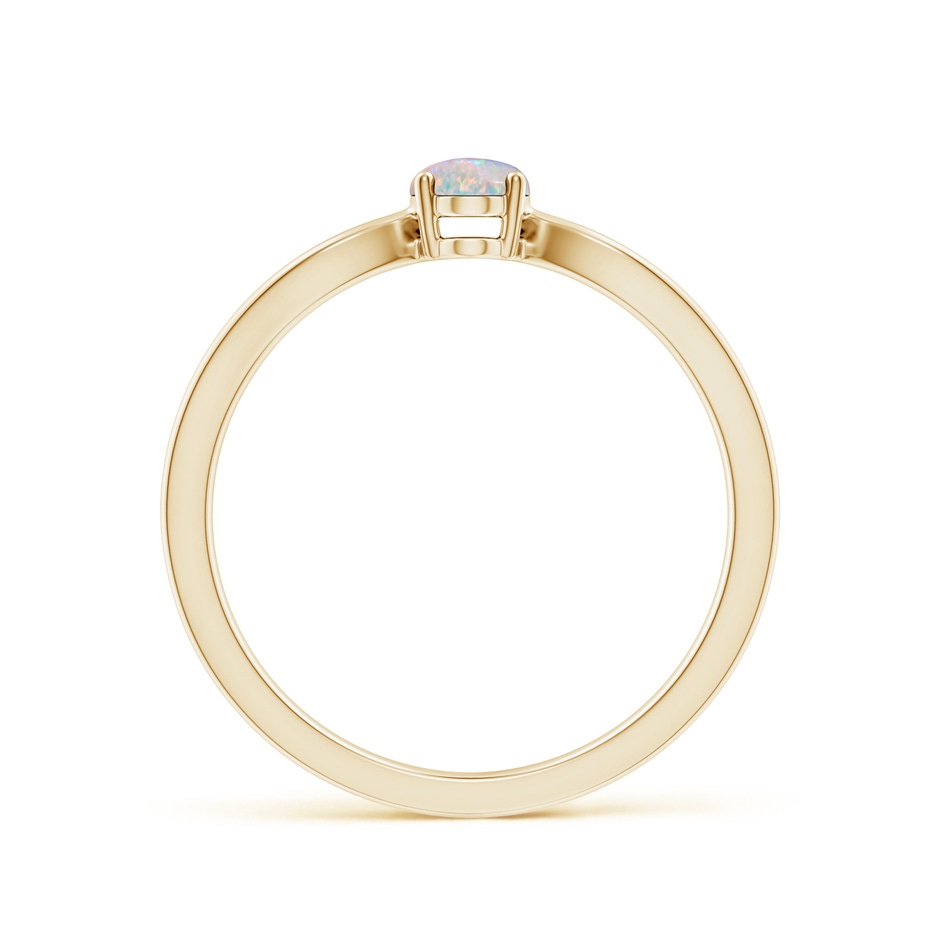 6x4mm AAAA Prong-Set Solitaire Opal Split Shank Ring in Yellow Gold side-1