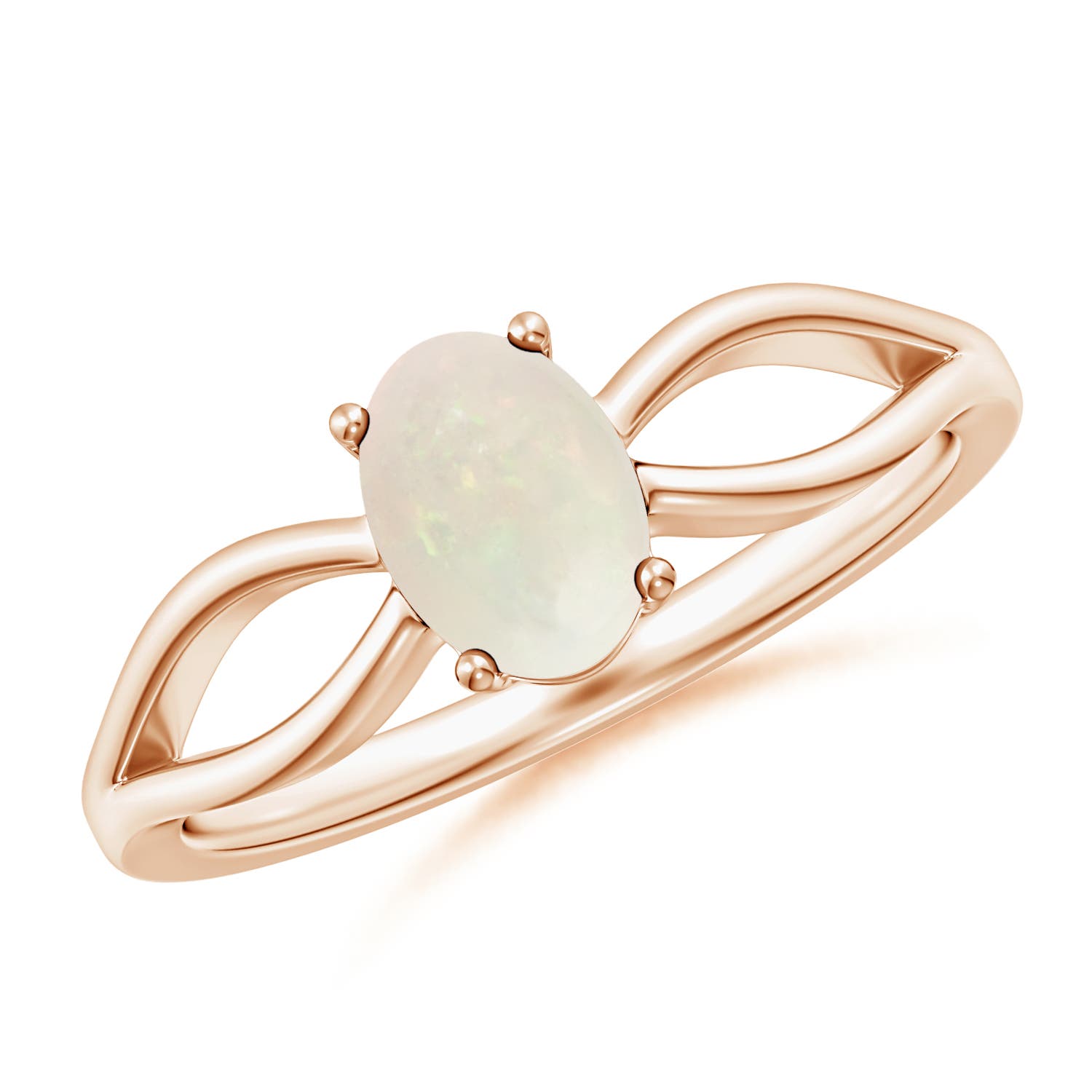 A - Opal / 0.45 CT / 14 KT Rose Gold