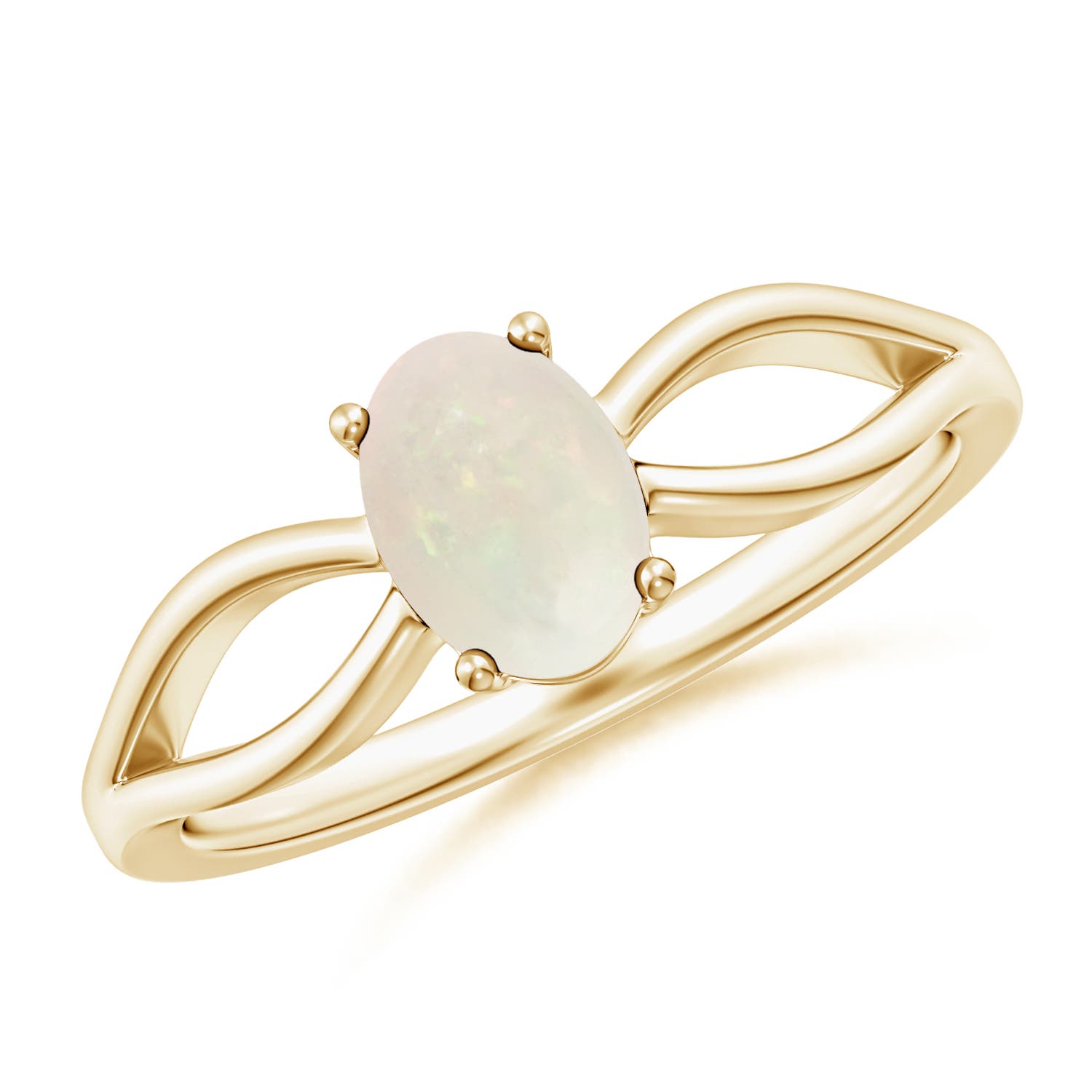 A - Opal / 0.45 CT / 14 KT Yellow Gold