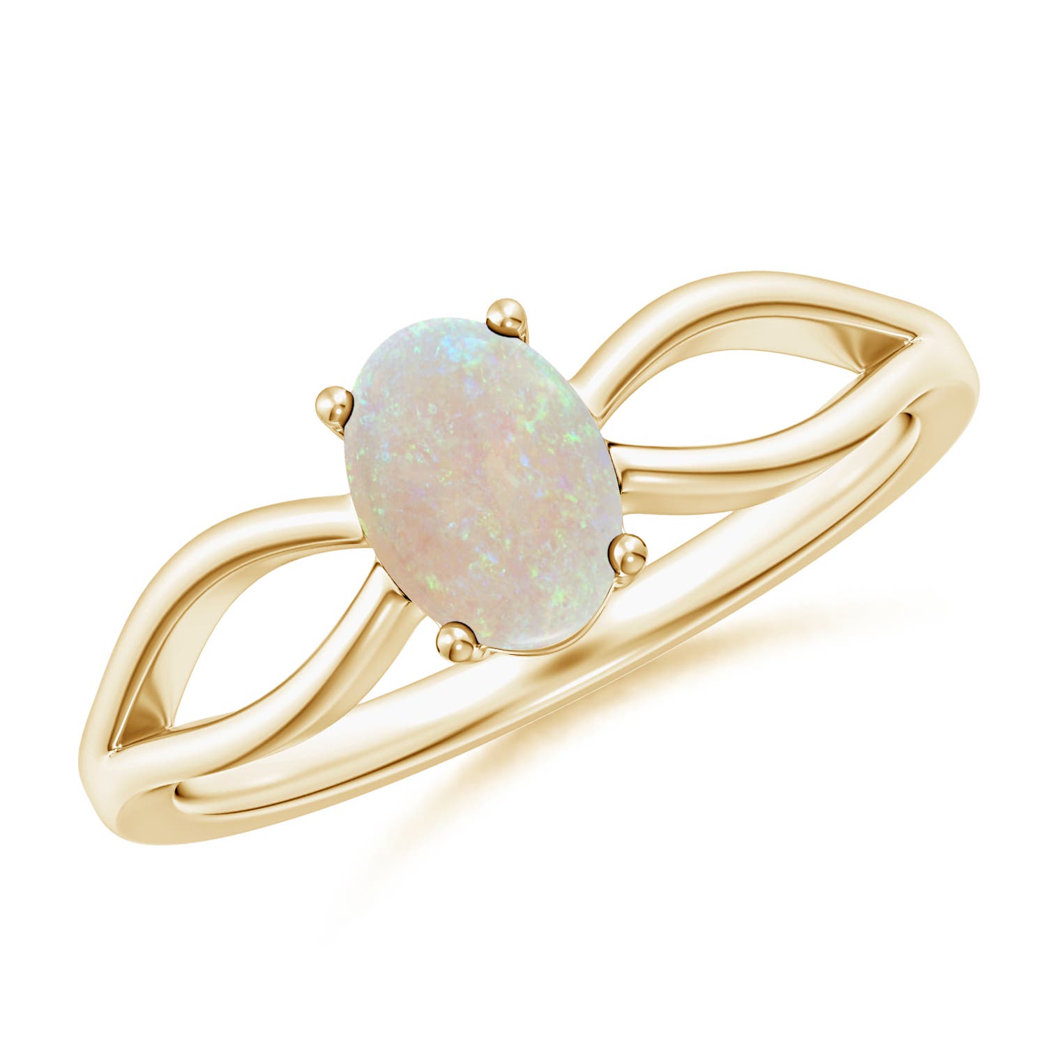 AA - Opal / 0.45 CT / 14 KT Yellow Gold