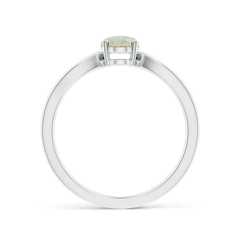 7x5mm AAA Prong-Set Solitaire Opal Split Shank Ring in White Gold side-1