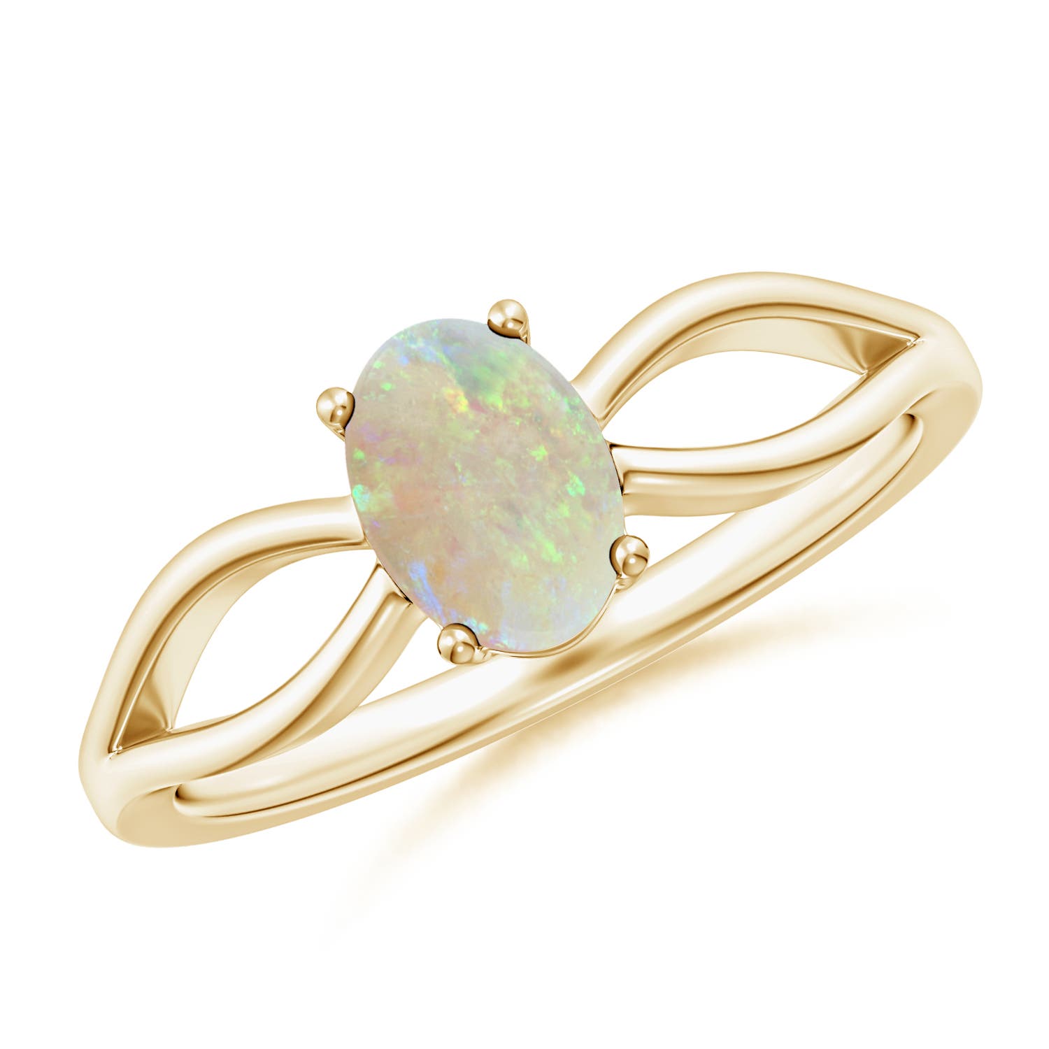 AAA - Opal / 0.45 CT / 14 KT Yellow Gold