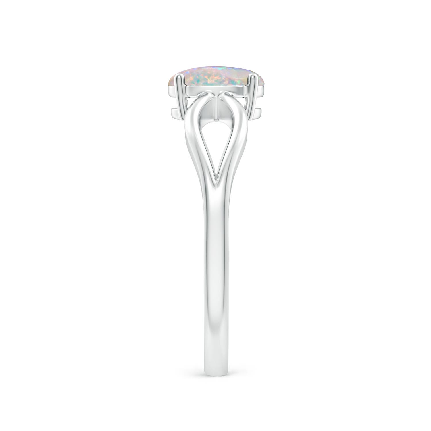 AAAA - Opal / 0.45 CT / 14 KT White Gold