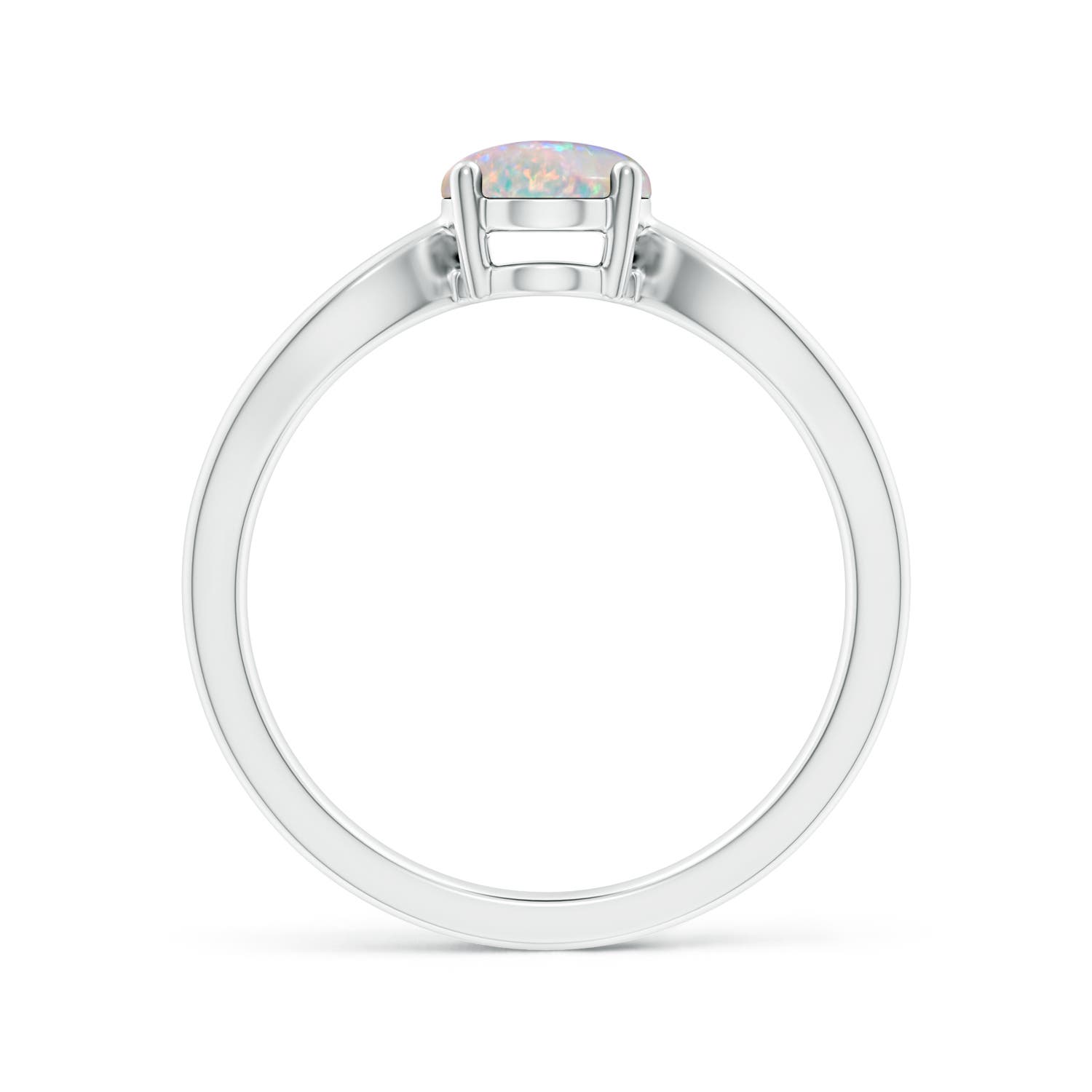 AAAA - Opal / 0.8 CT / 14 KT White Gold