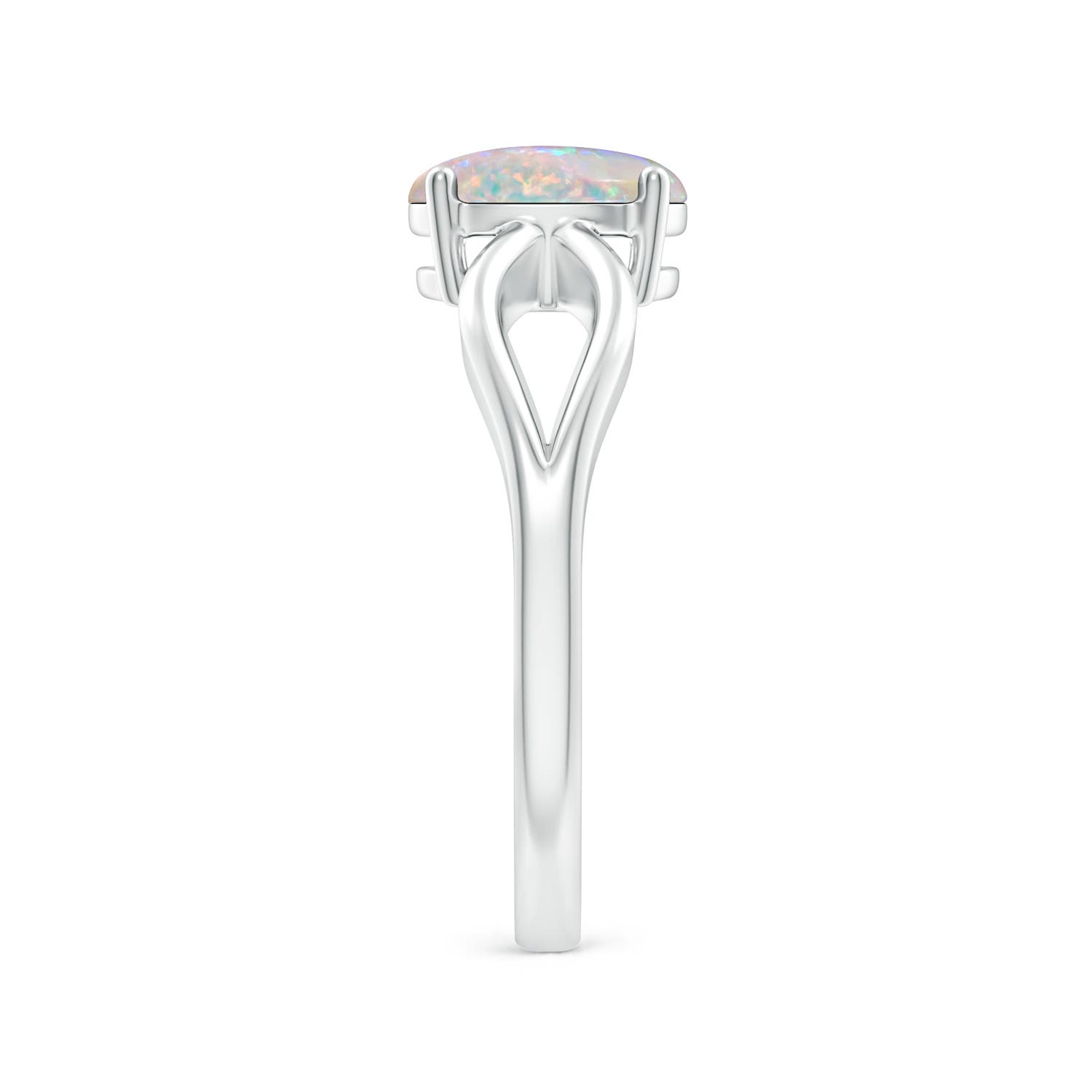 AAAA - Opal / 0.8 CT / 14 KT White Gold