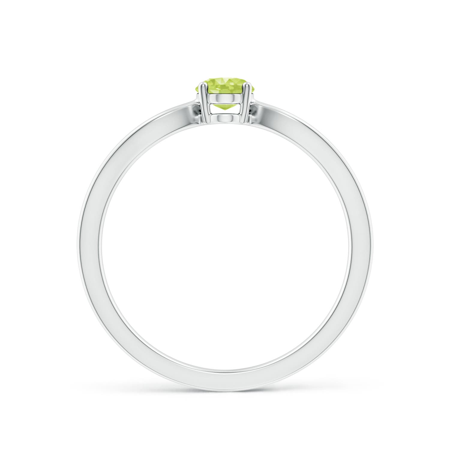 A - Peridot / 0.48 CT / 14 KT White Gold