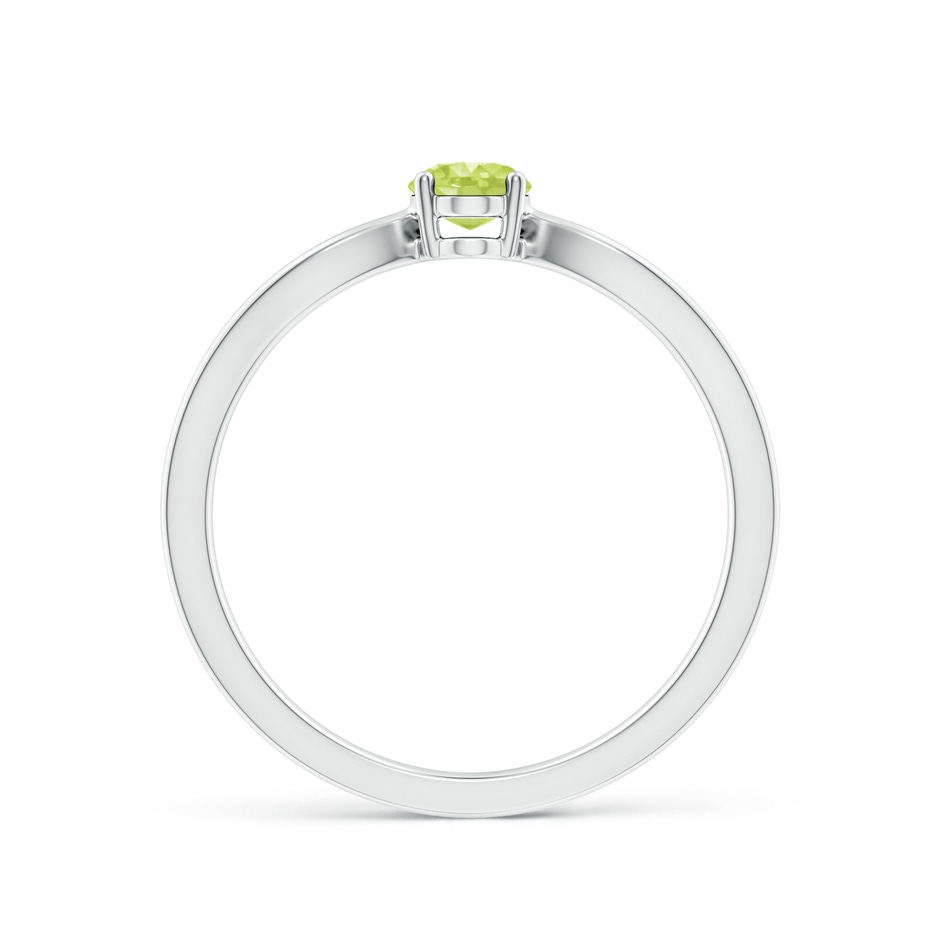 6x4mm A Prong-Set Solitaire Peridot Split Shank Ring in White Gold side 1