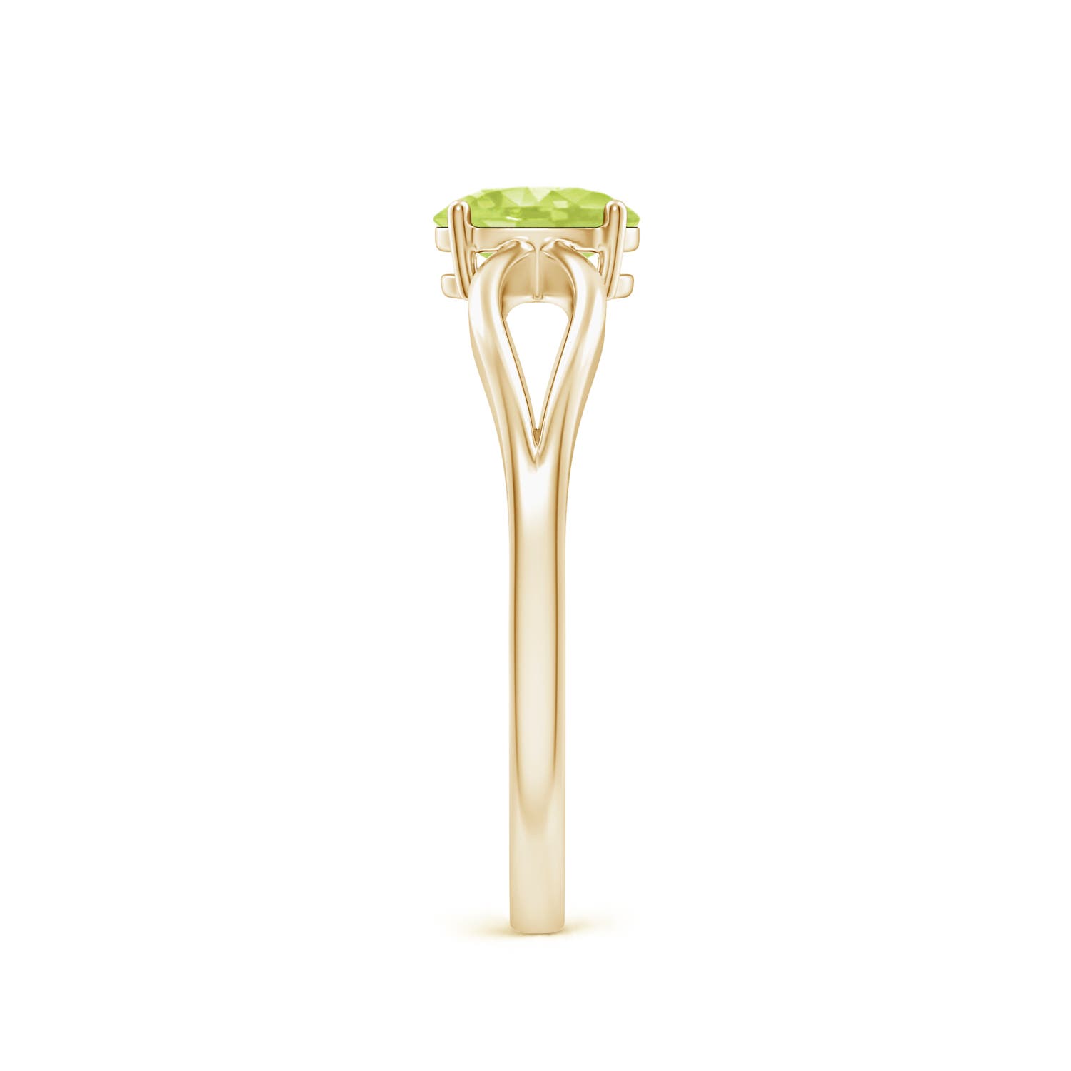 A - Peridot / 0.48 CT / 14 KT Yellow Gold