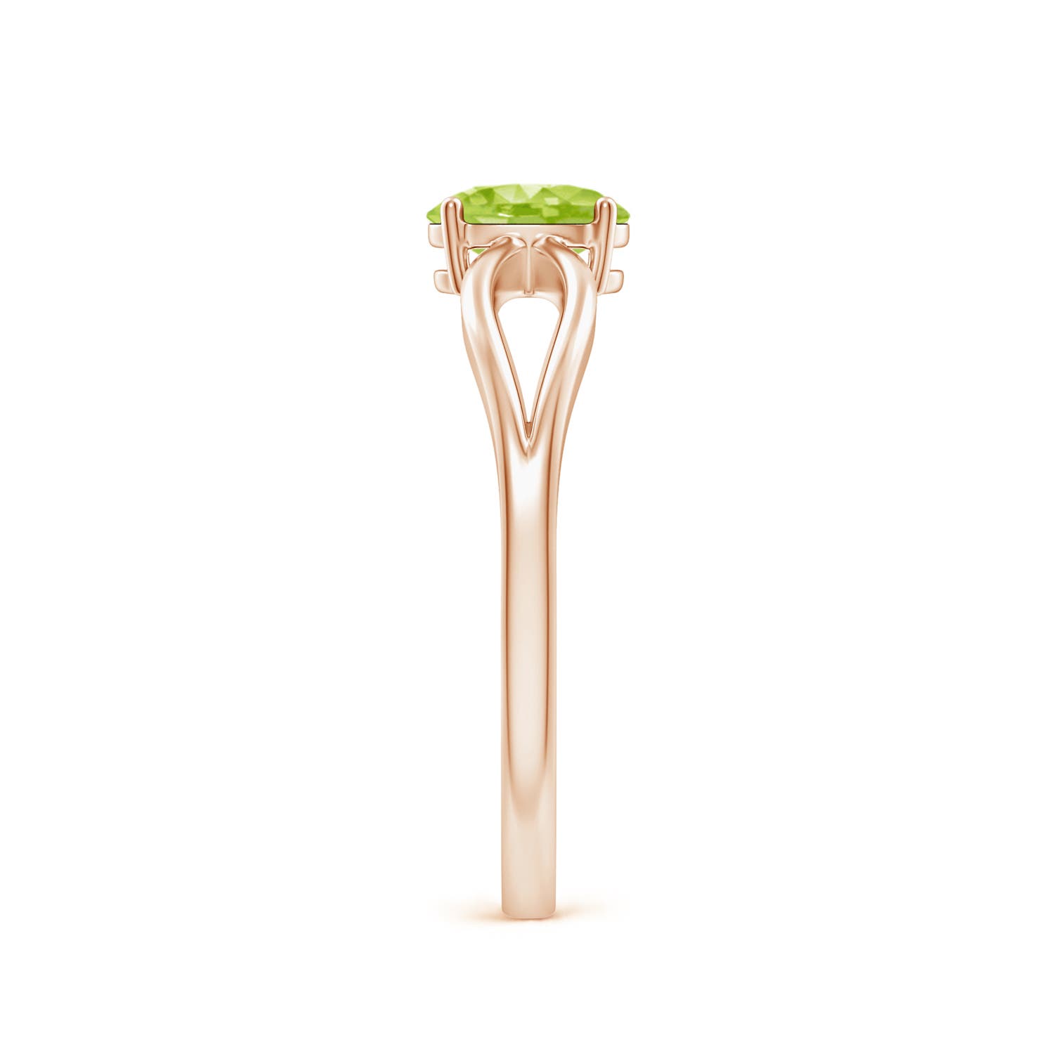 AA - Peridot / 0.48 CT / 14 KT Rose Gold