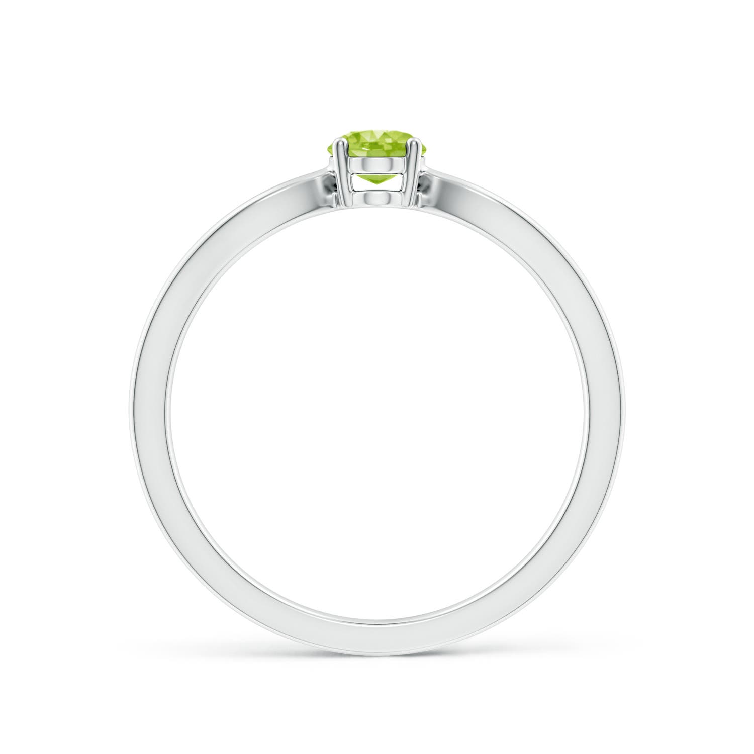 AA - Peridot / 0.48 CT / 14 KT White Gold