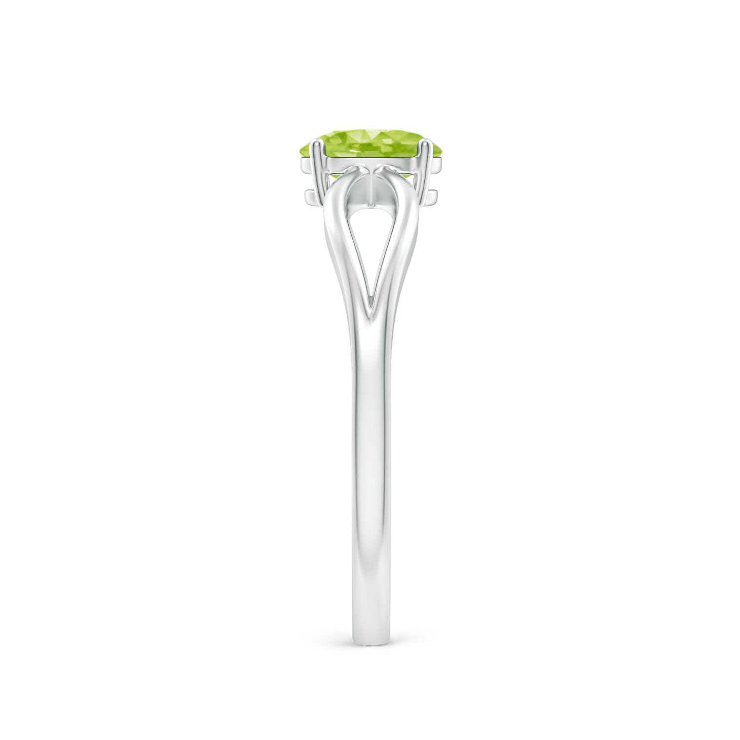 AA - Peridot / 0.48 CT / 14 KT White Gold