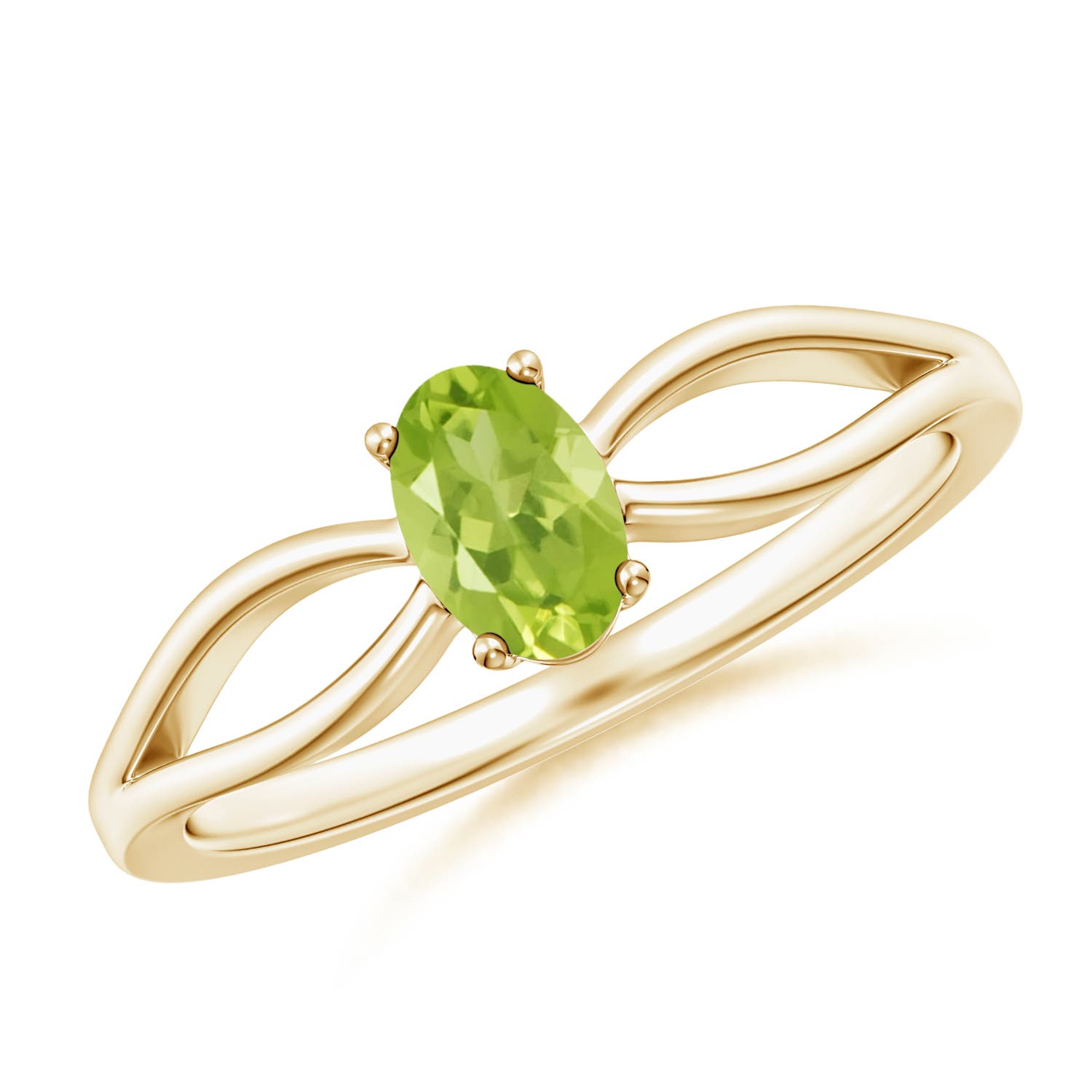 AA - Peridot / 0.48 CT / 14 KT Yellow Gold