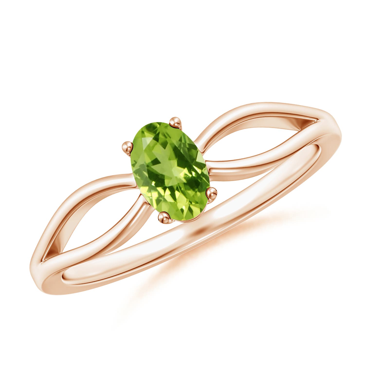 AAA - Peridot / 0.48 CT / 14 KT Rose Gold