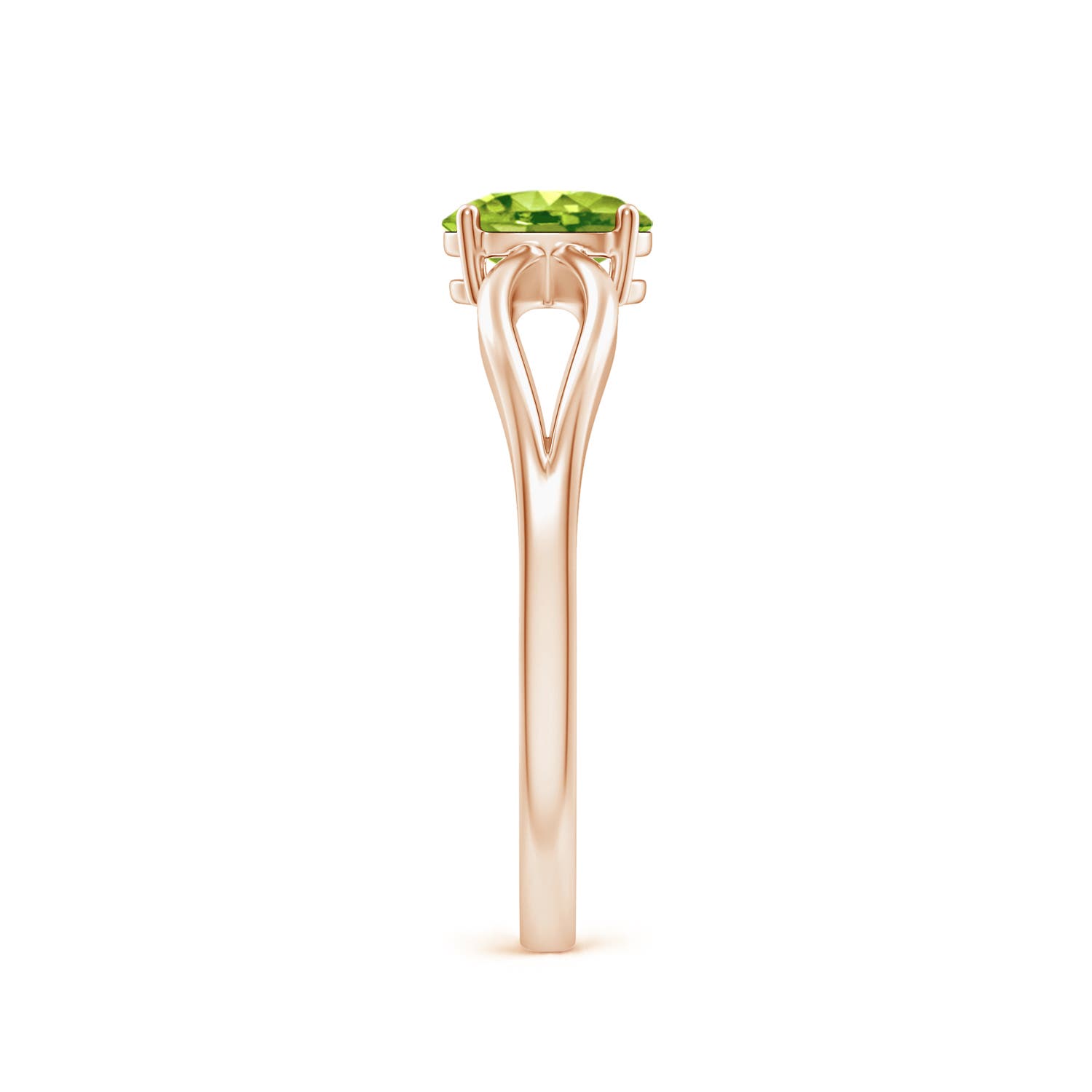 AAA - Peridot / 0.48 CT / 14 KT Rose Gold