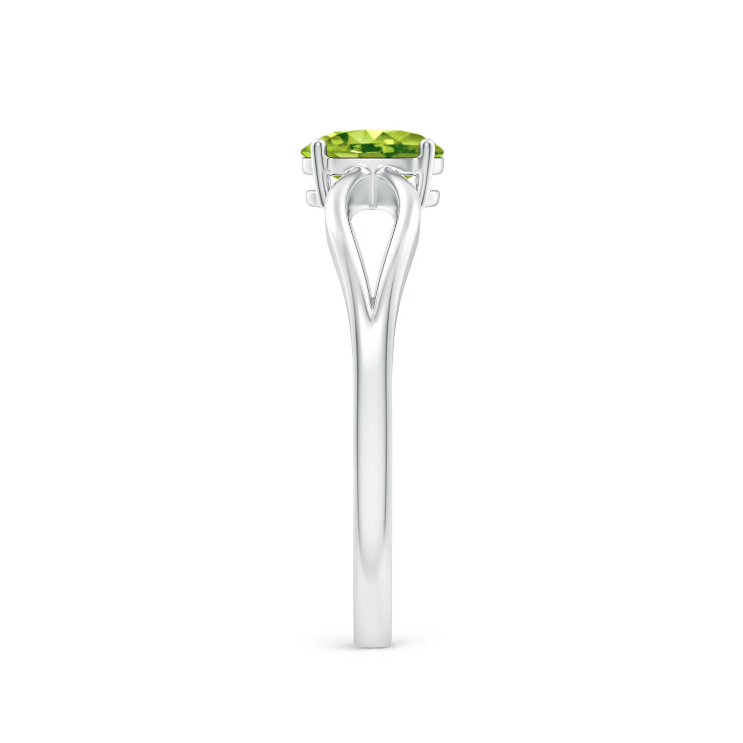 AAA - Peridot / 0.48 CT / 14 KT White Gold