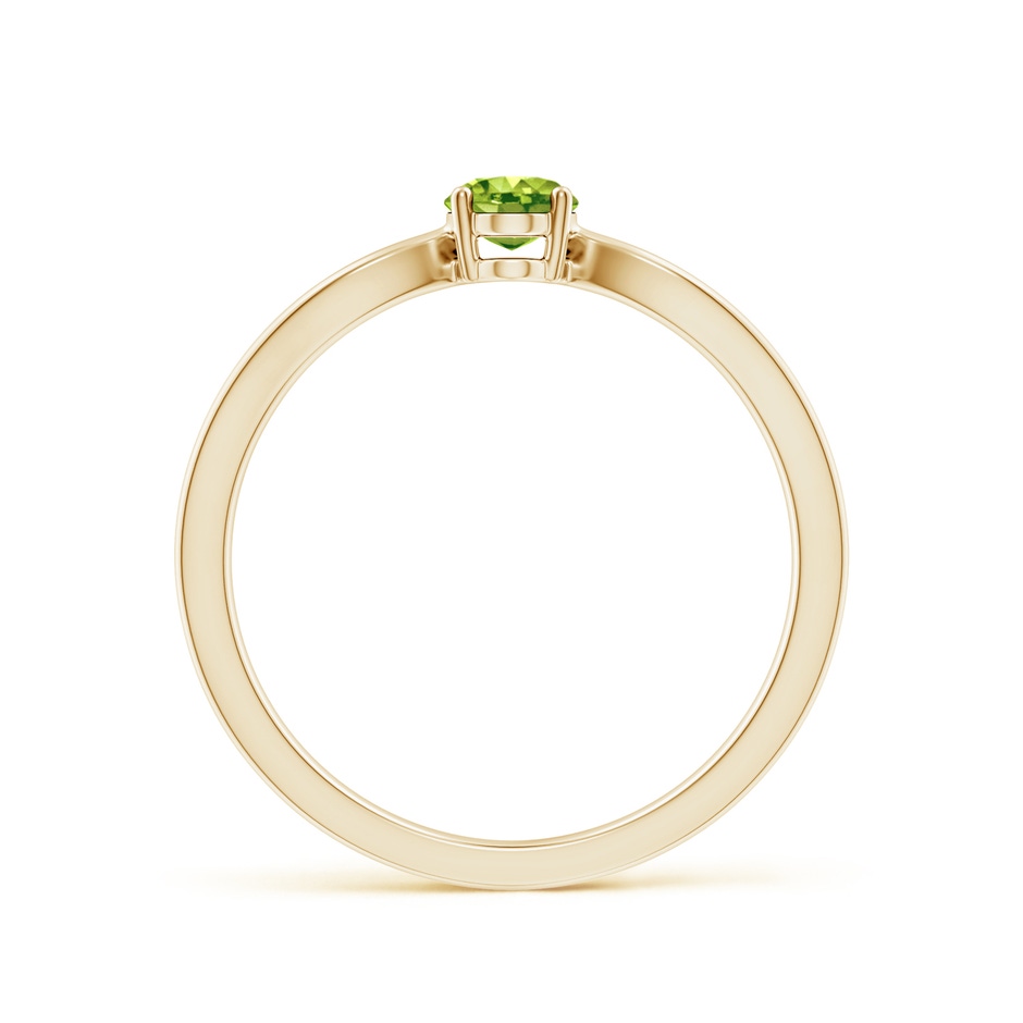 6x4mm AAA Prong-Set Solitaire Peridot Split Shank Ring in Yellow Gold side 1