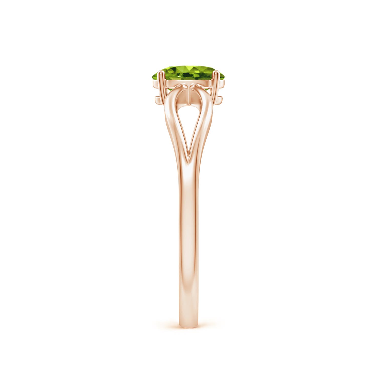 AAAA - Peridot / 0.48 CT / 14 KT Rose Gold