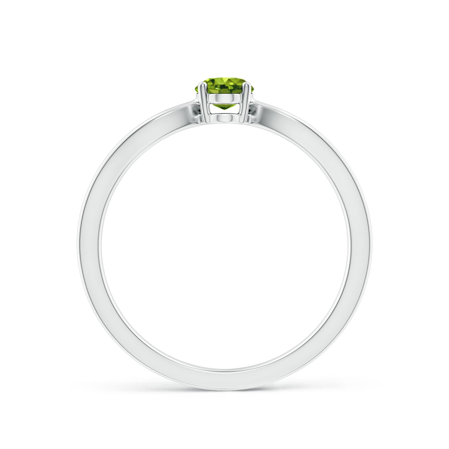 AAAA - Peridot / 0.48 CT / 14 KT White Gold