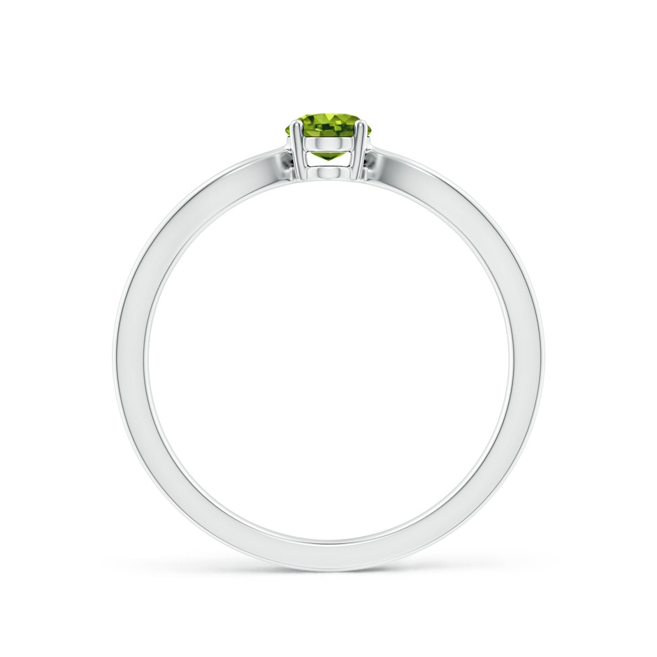 6x4mm AAAA Prong-Set Solitaire Peridot Split Shank Ring in White Gold side 1
