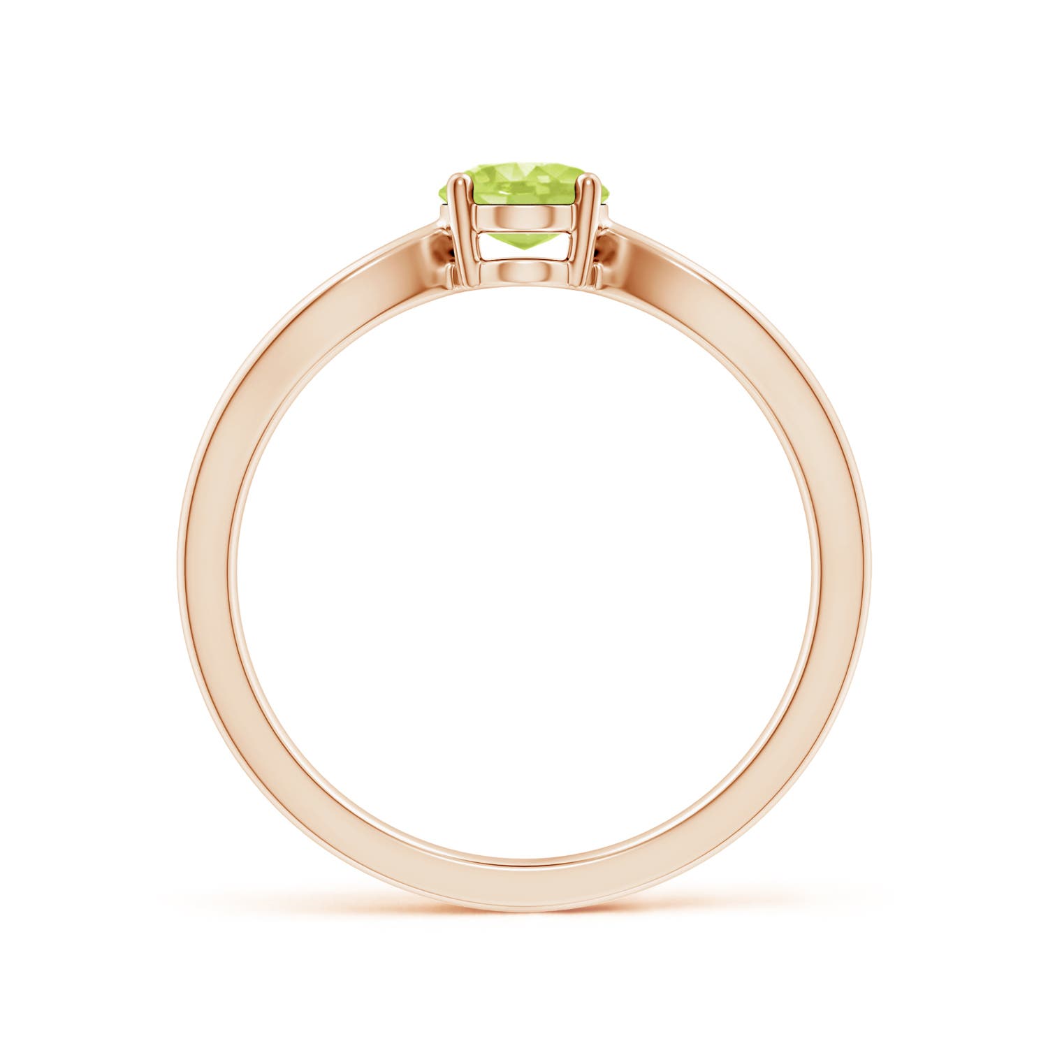 A - Peridot / 0.85 CT / 14 KT Rose Gold