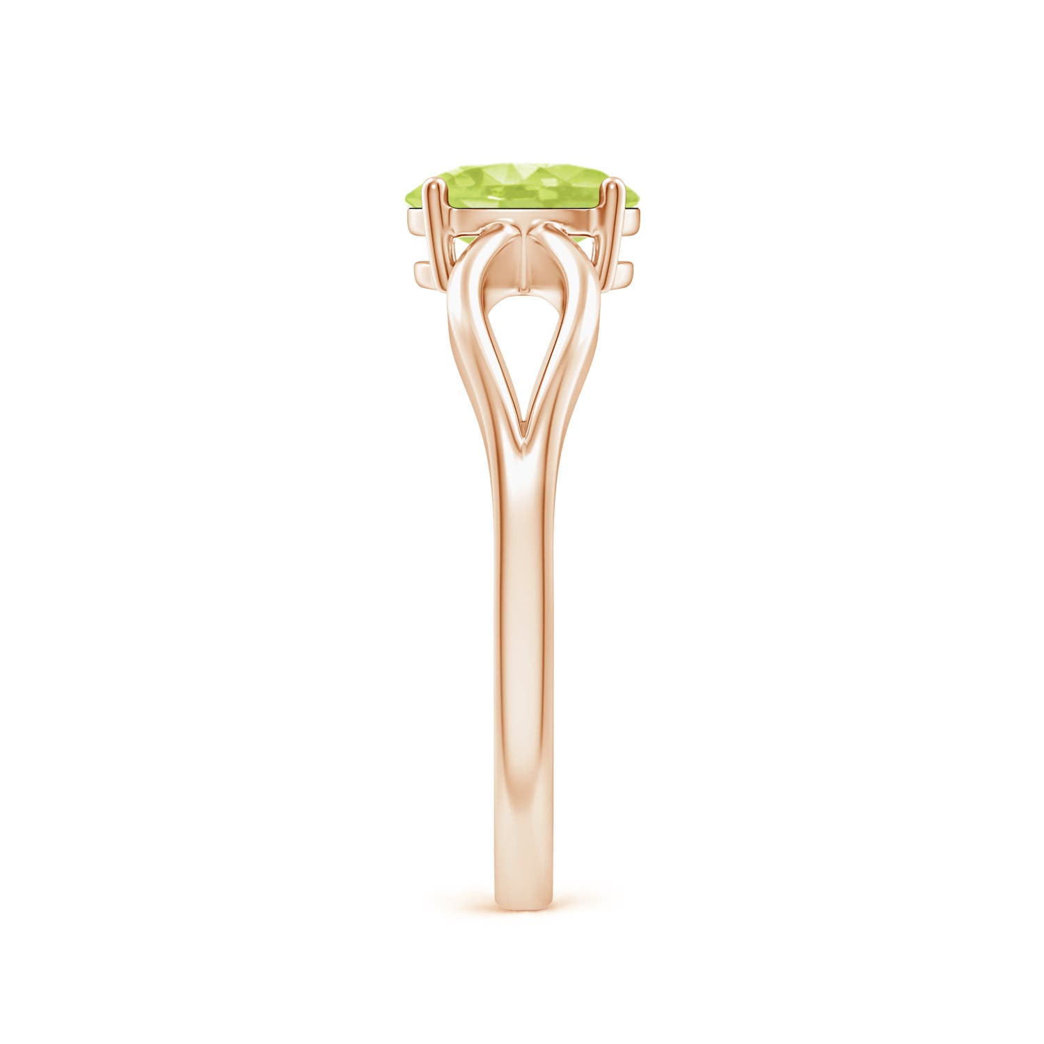 A - Peridot / 0.85 CT / 14 KT Rose Gold