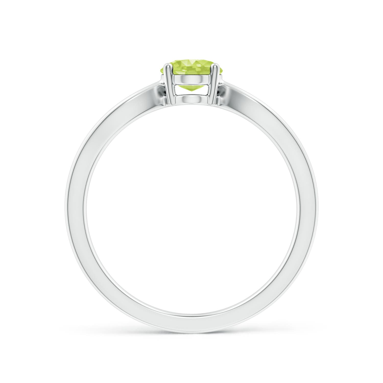 A - Peridot / 0.85 CT / 14 KT White Gold